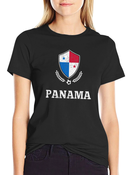 Panama Soccer Black T-Shirt