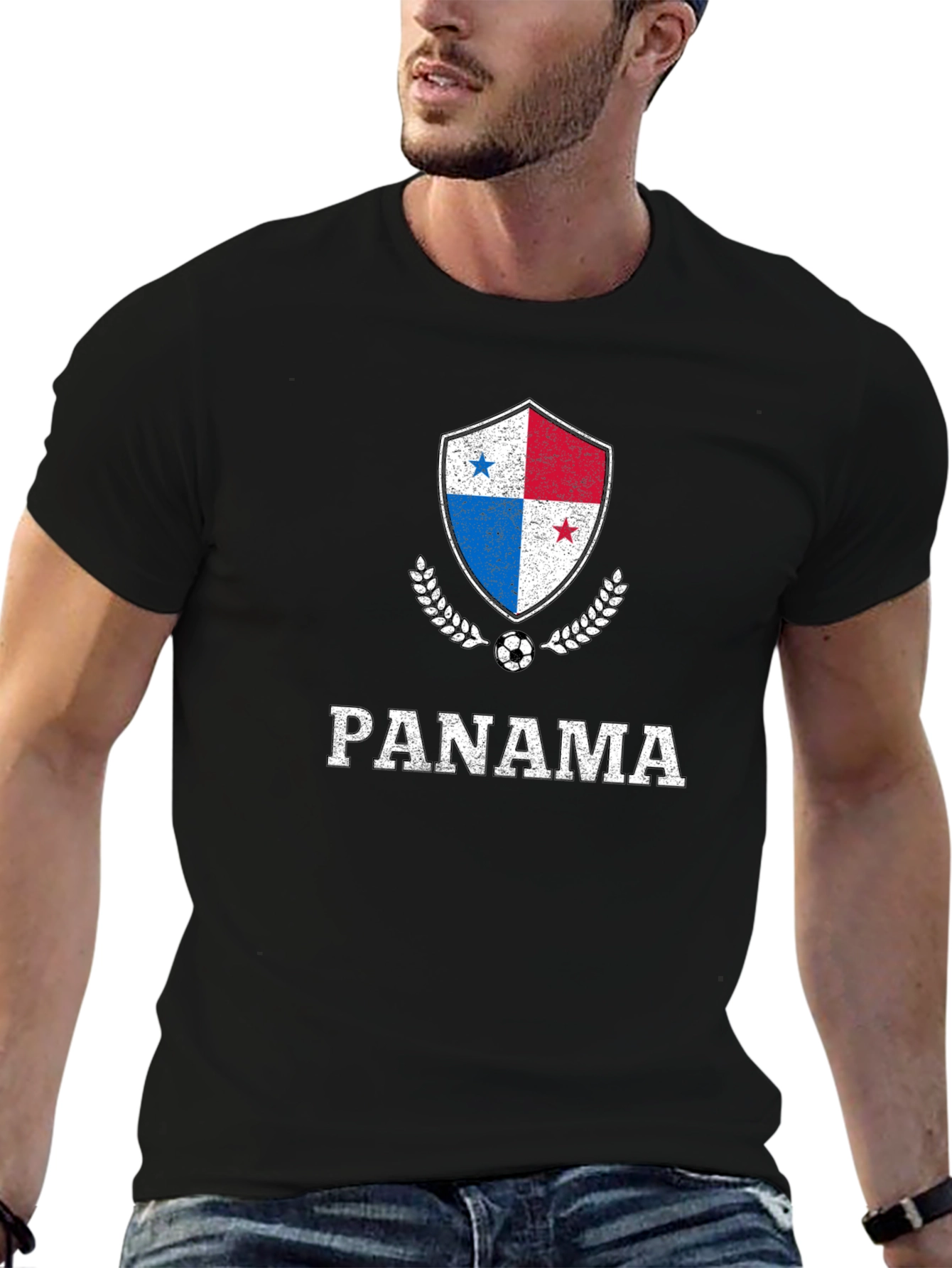 Panama Soccer Black T-Shirt