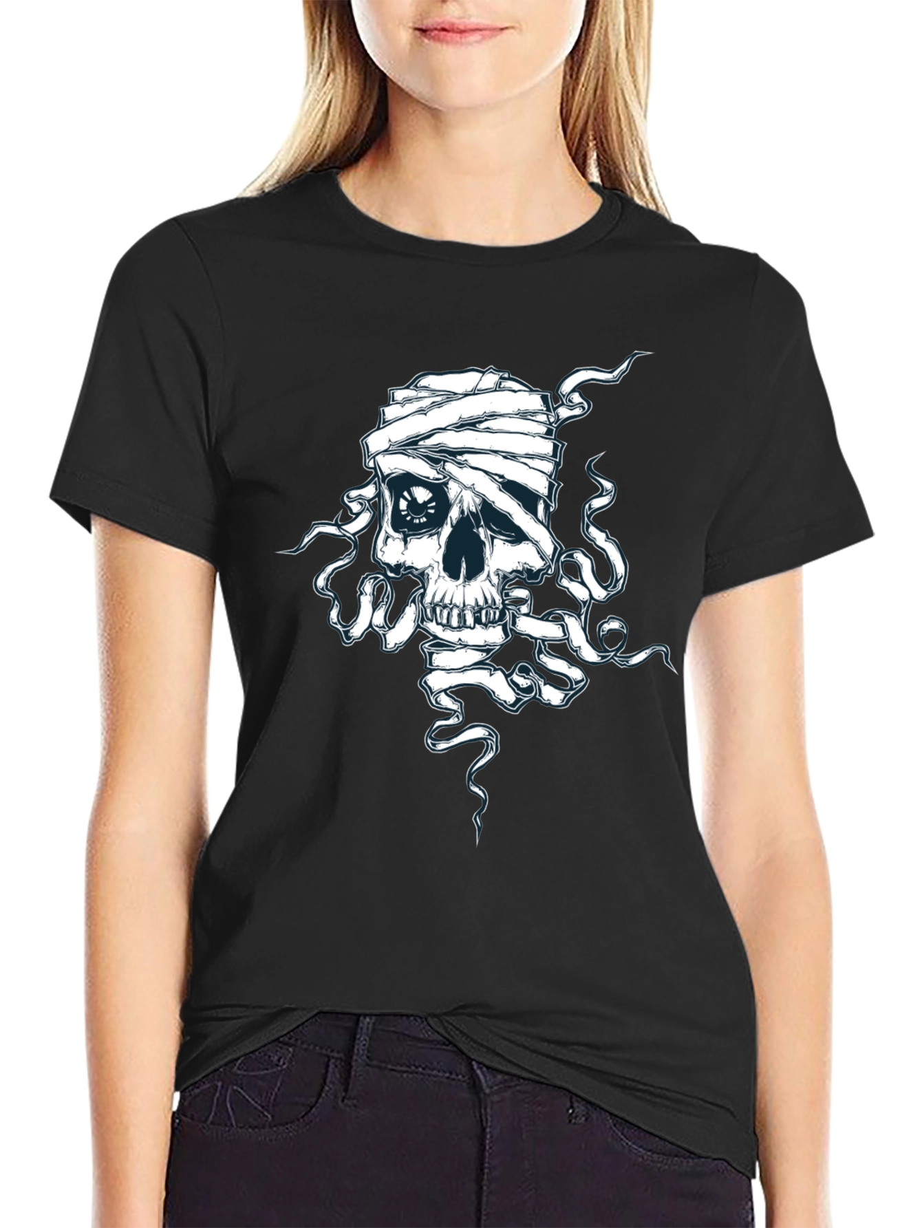 Skull Mummy Graphic Tee