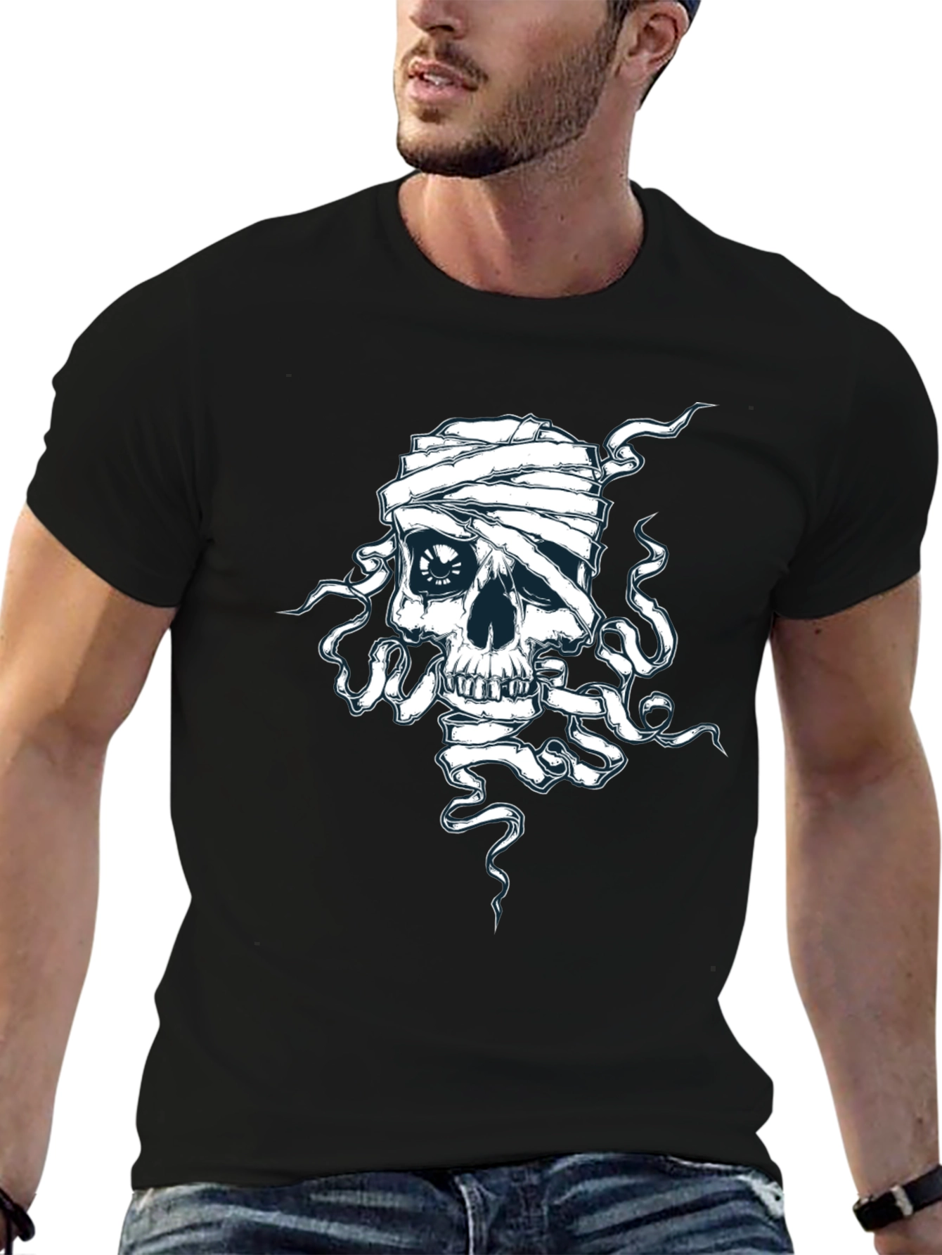 Skull Mummy Graphic Tee