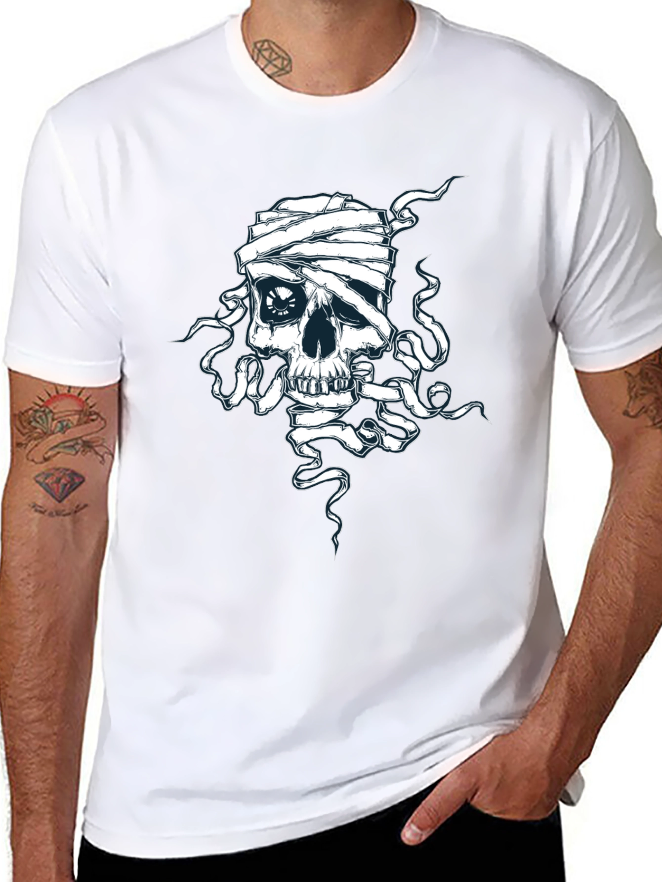 Skull Mummy Graphic Tee