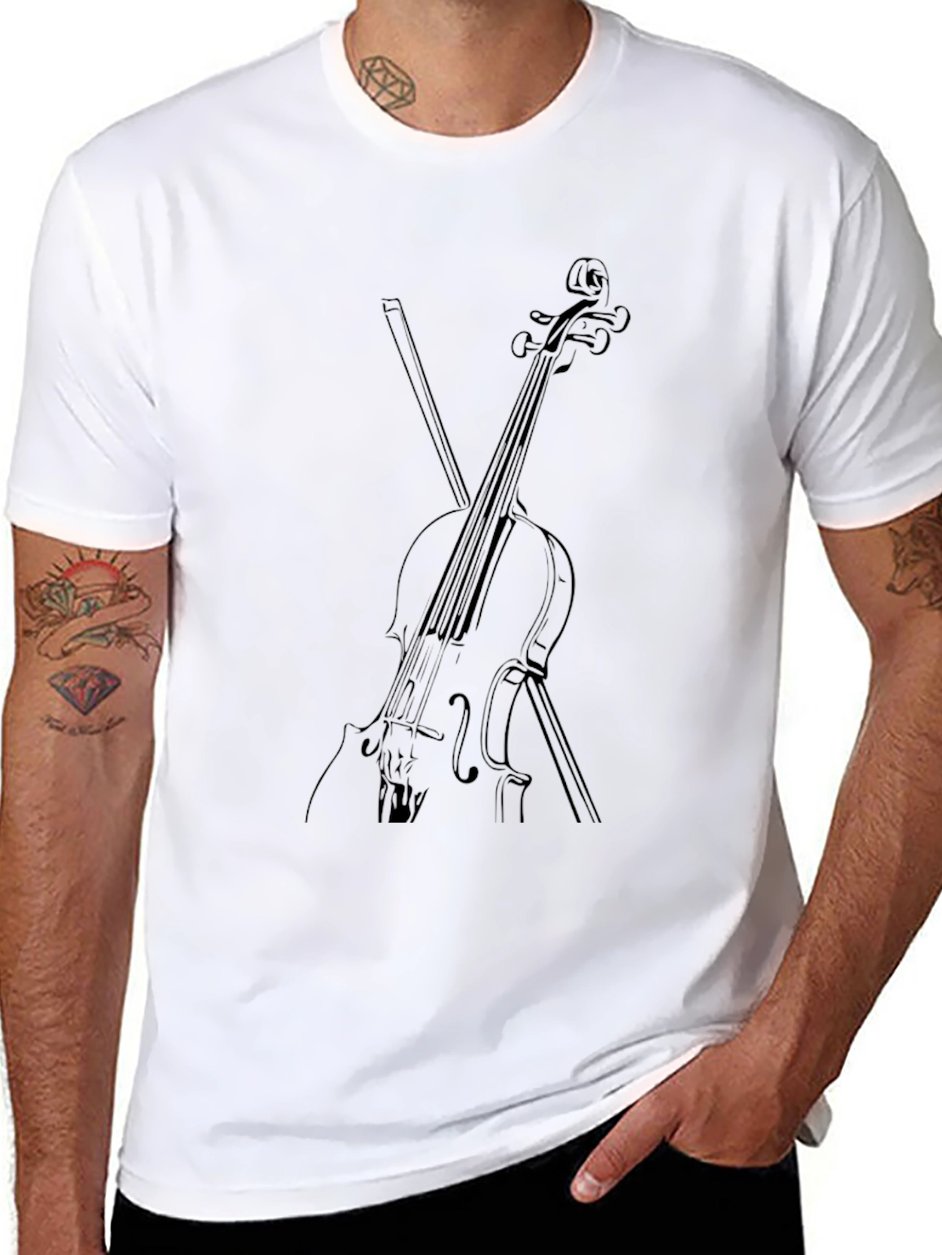 Cello Graphic Tee - Musician T-Shirt