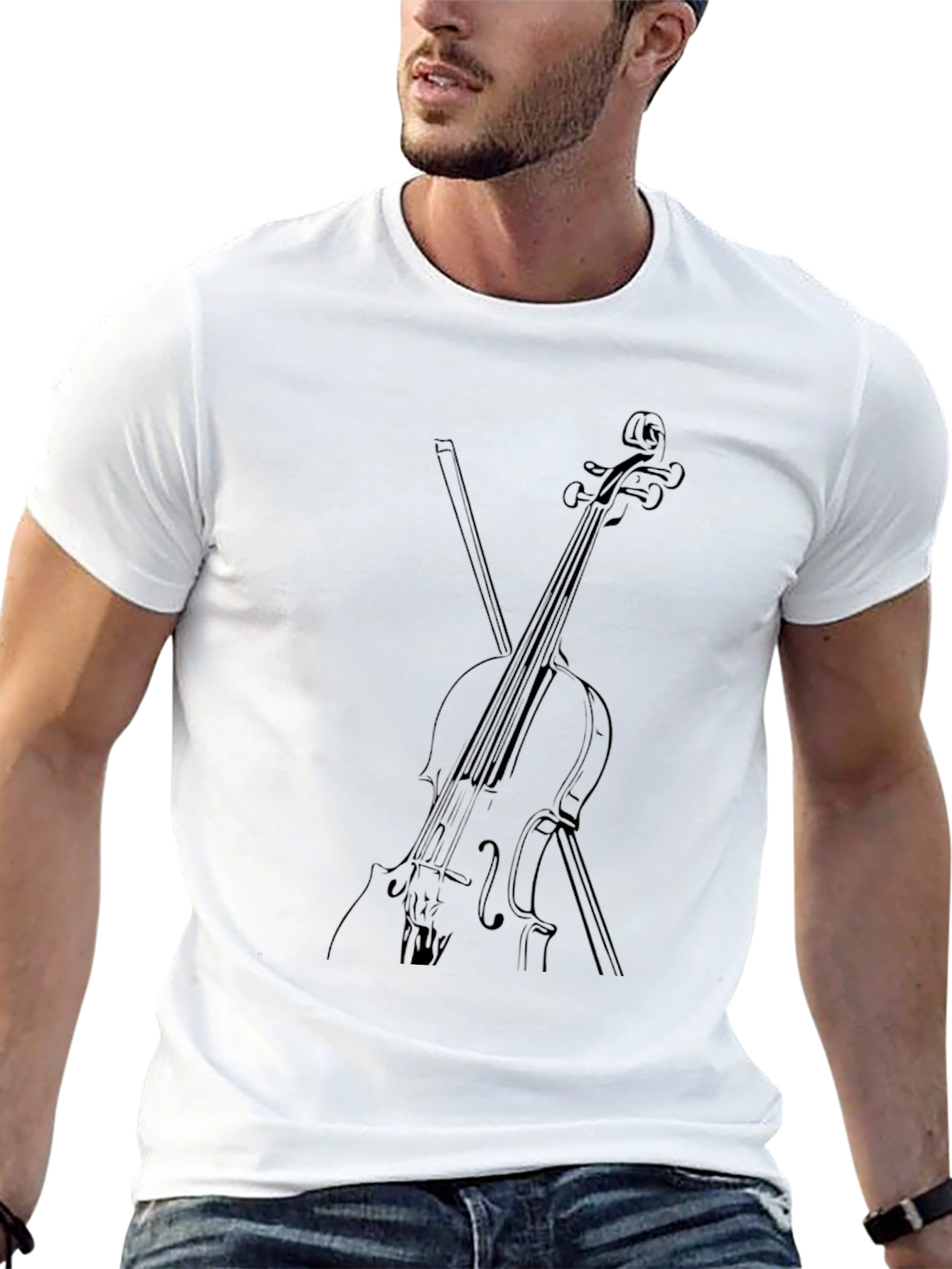 Cello Graphic Tee - Musician T-Shirt