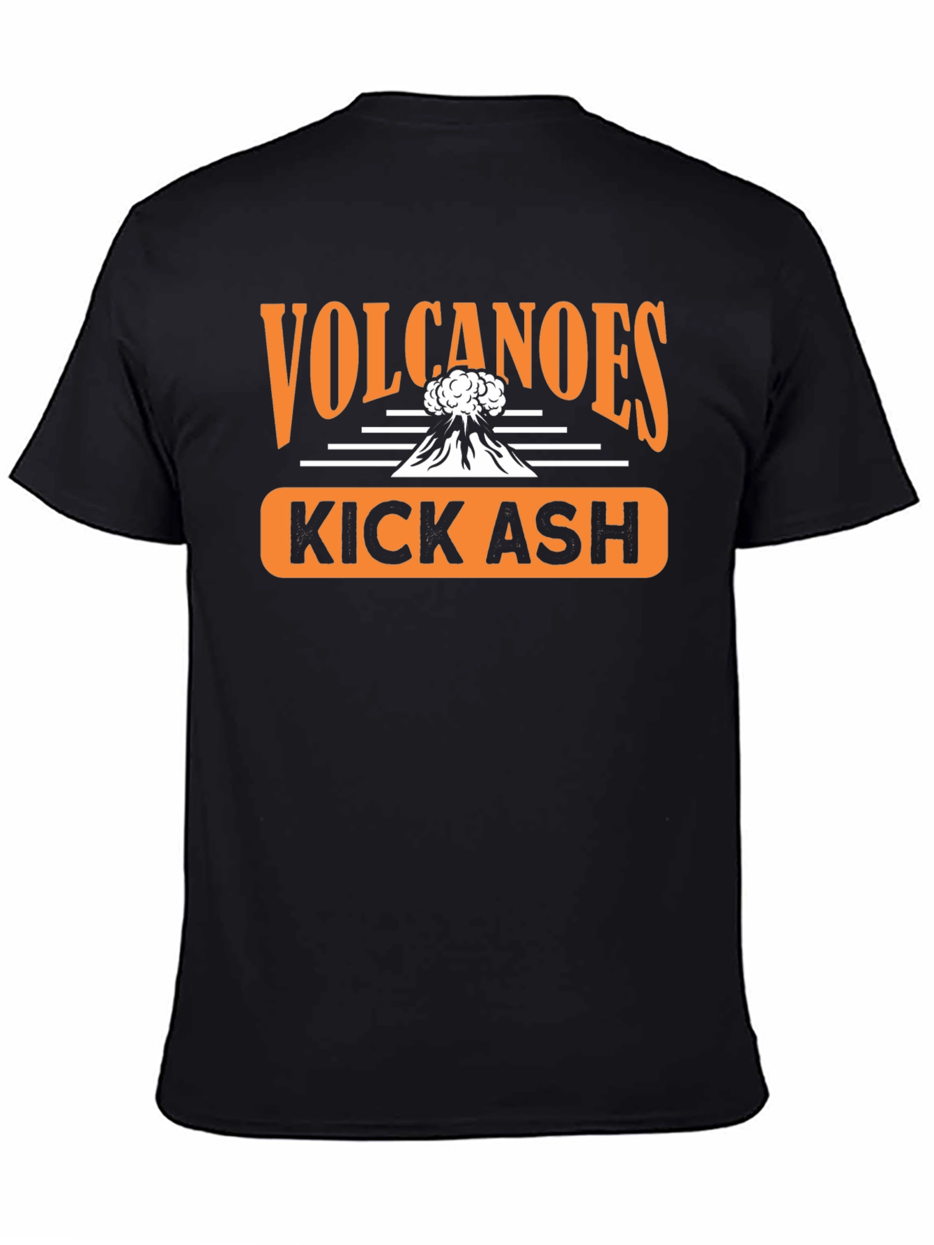 Volcanoes Kick Ash Graphic T-Shirt - Black