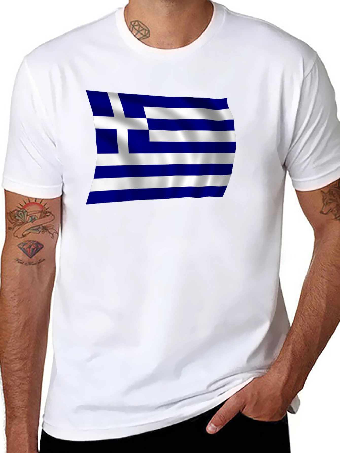 Greek Flag T-Shirt - Show Your Pride!