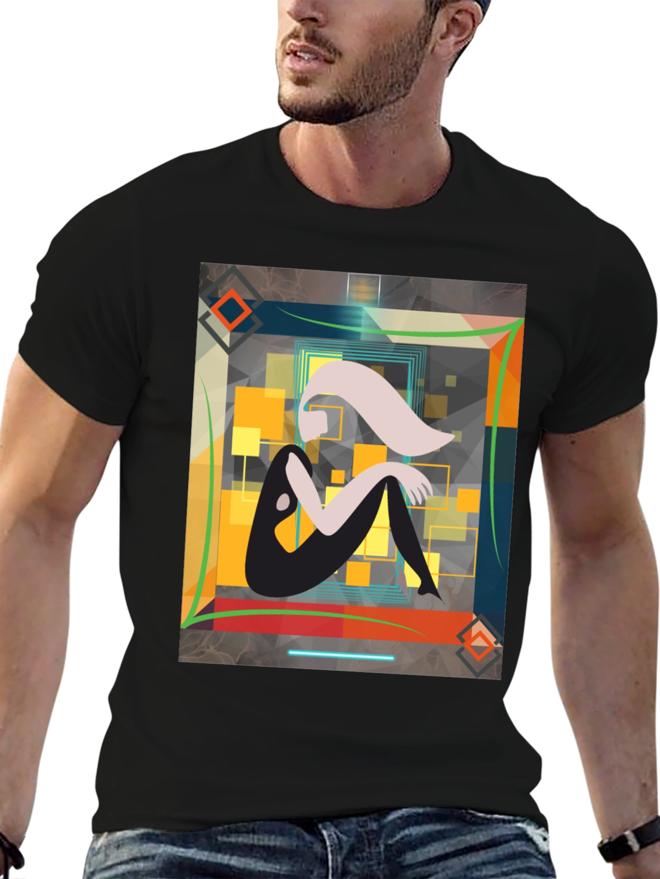 Abstract Woman Graphic Tee - Artistic Style