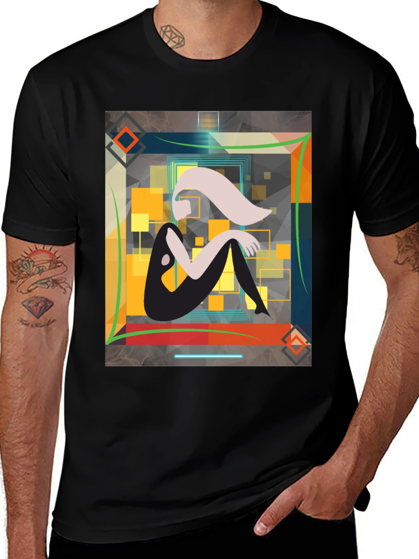 Abstract Woman Graphic Tee - Artistic Style