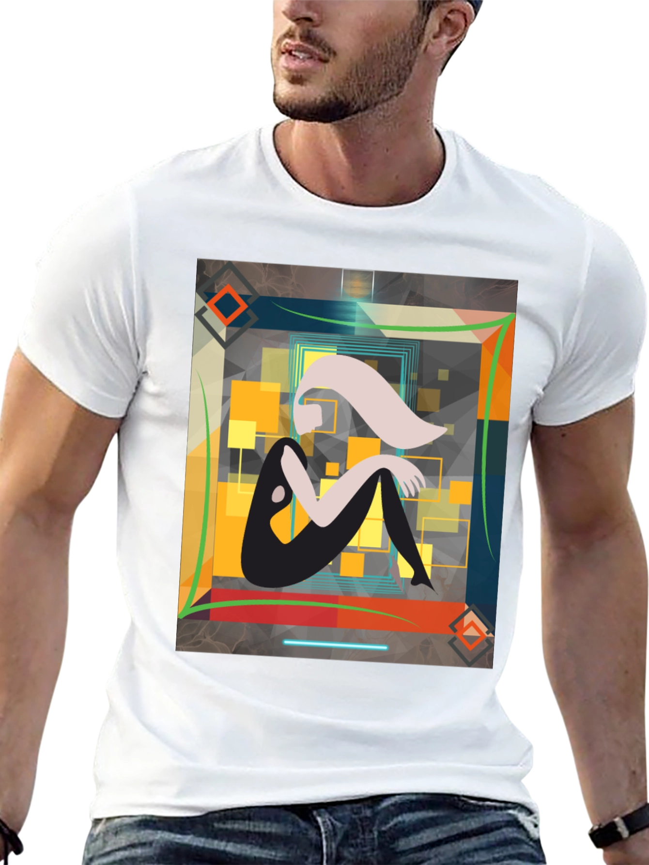 Abstract Woman Graphic Tee - Artistic Style