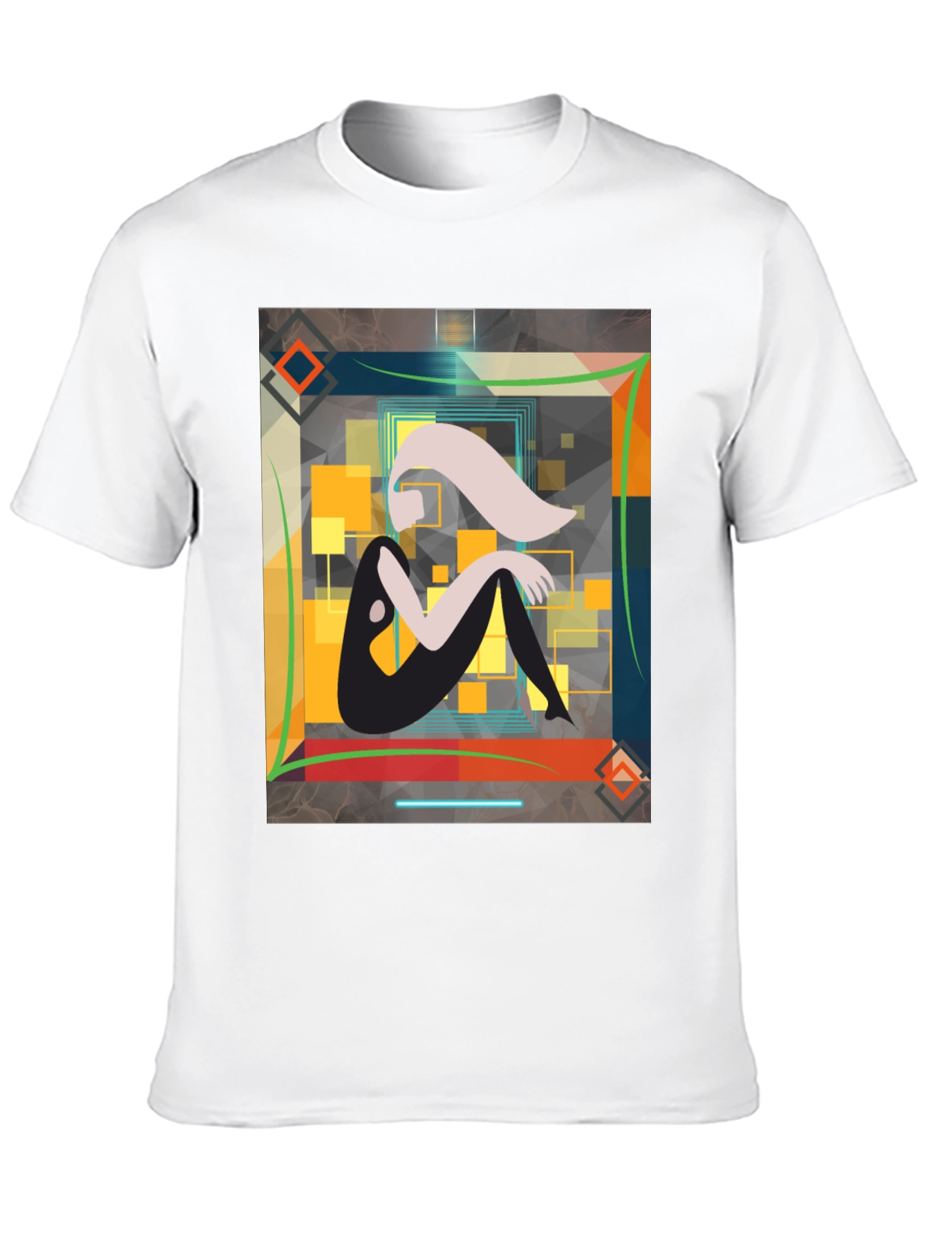 Abstract Woman Graphic Tee - Artistic Style