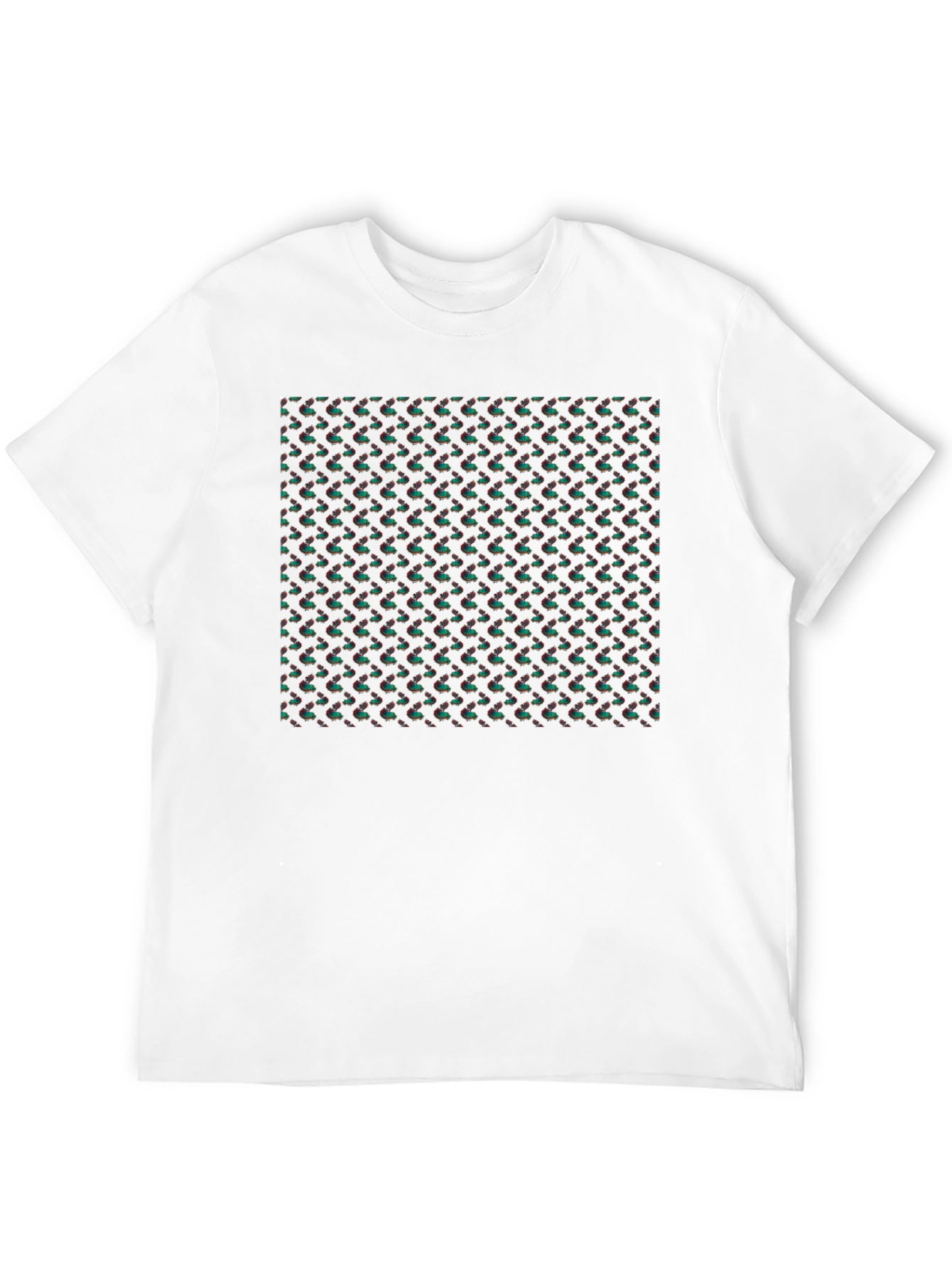 Patterned Black T-Shirt