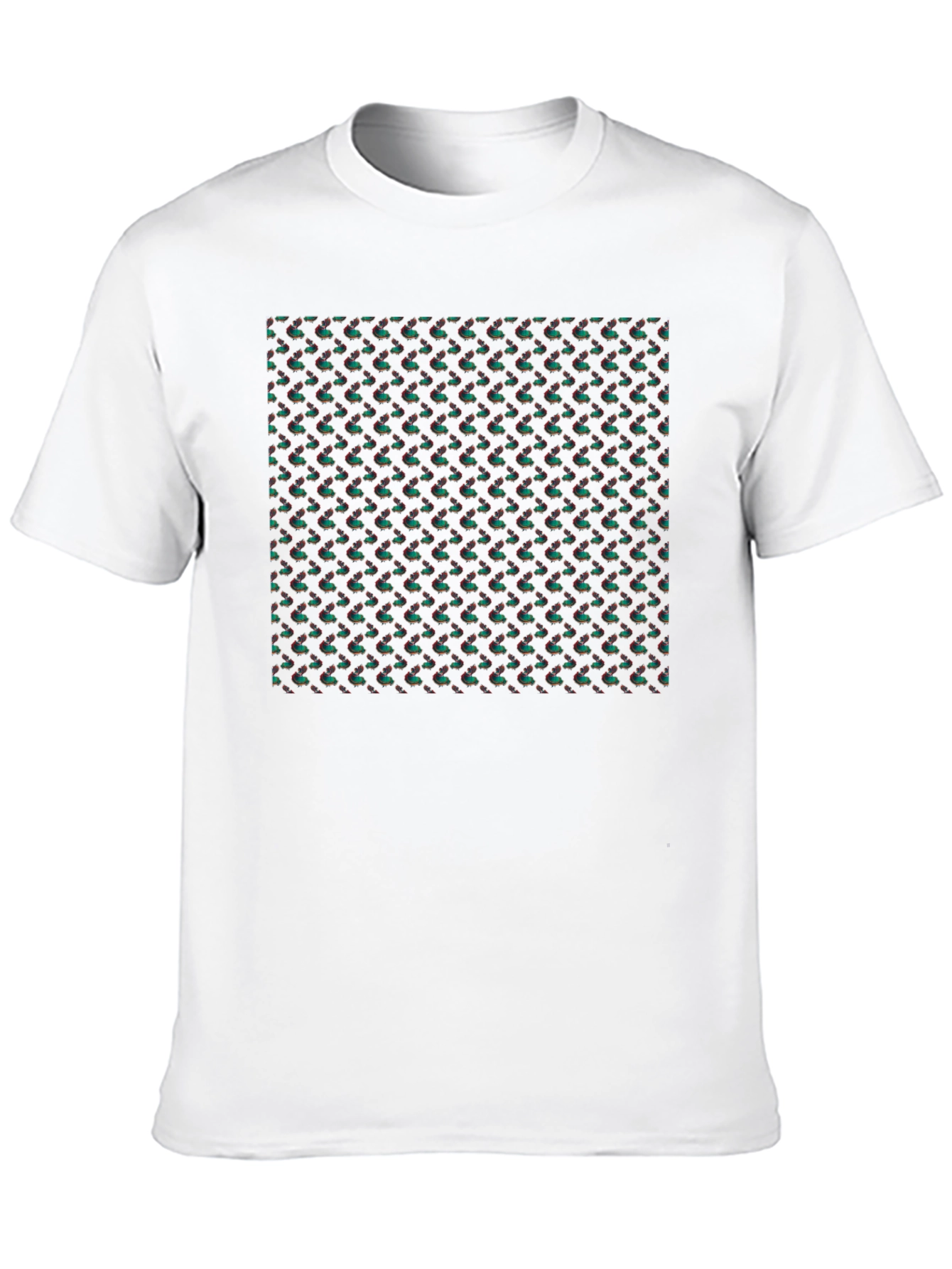 Patterned Black T-Shirt