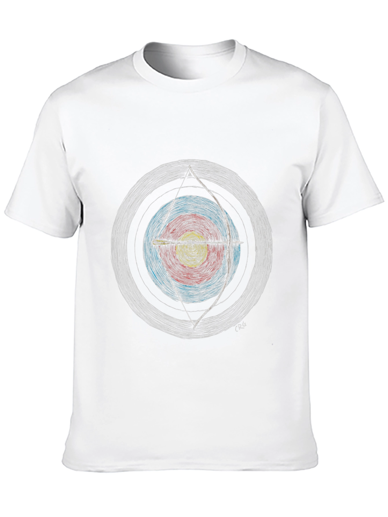 Archery Target Graphic Tee - Black Cotton Blend