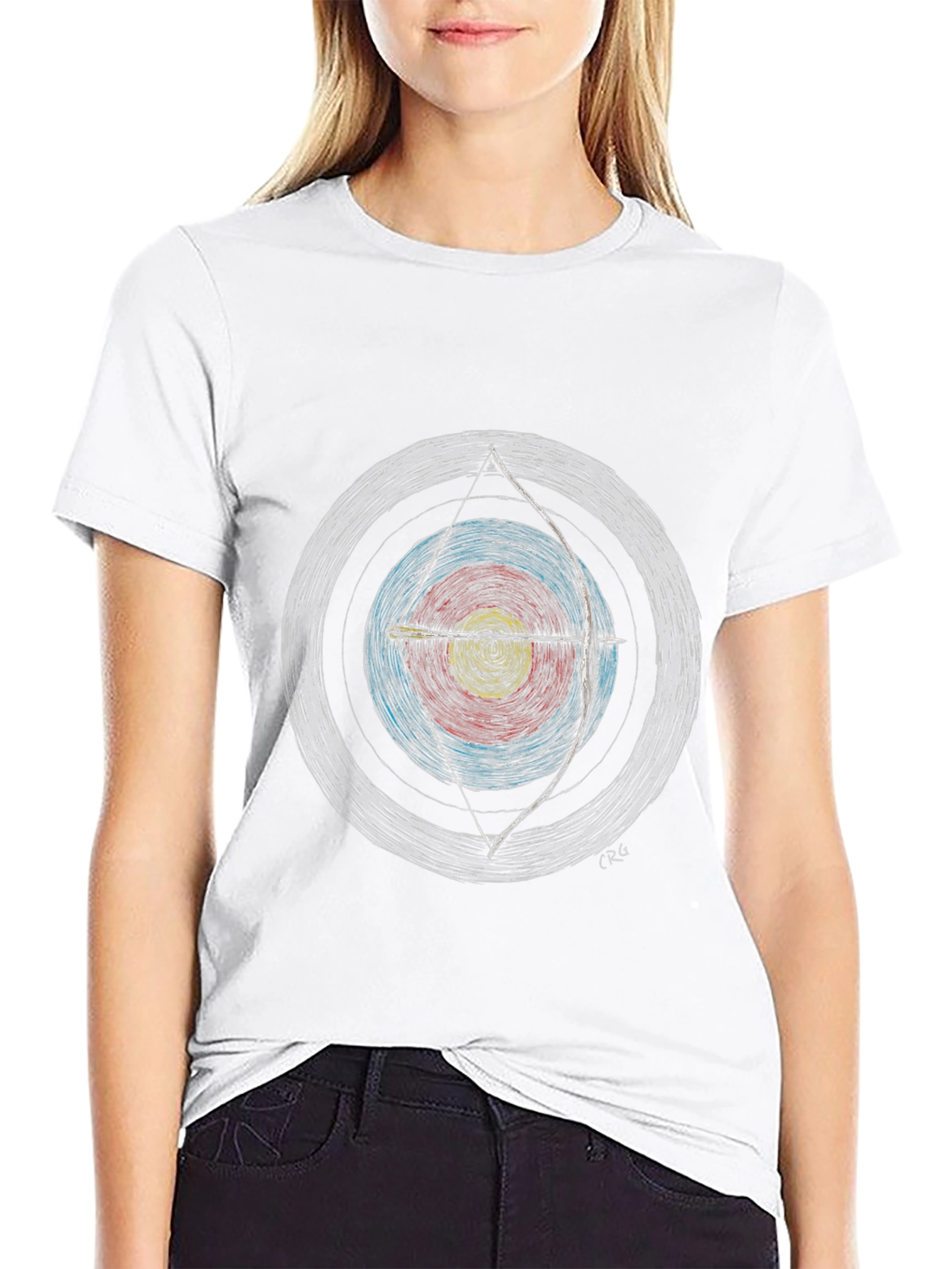 Archery Target Graphic Tee - Black Cotton Blend