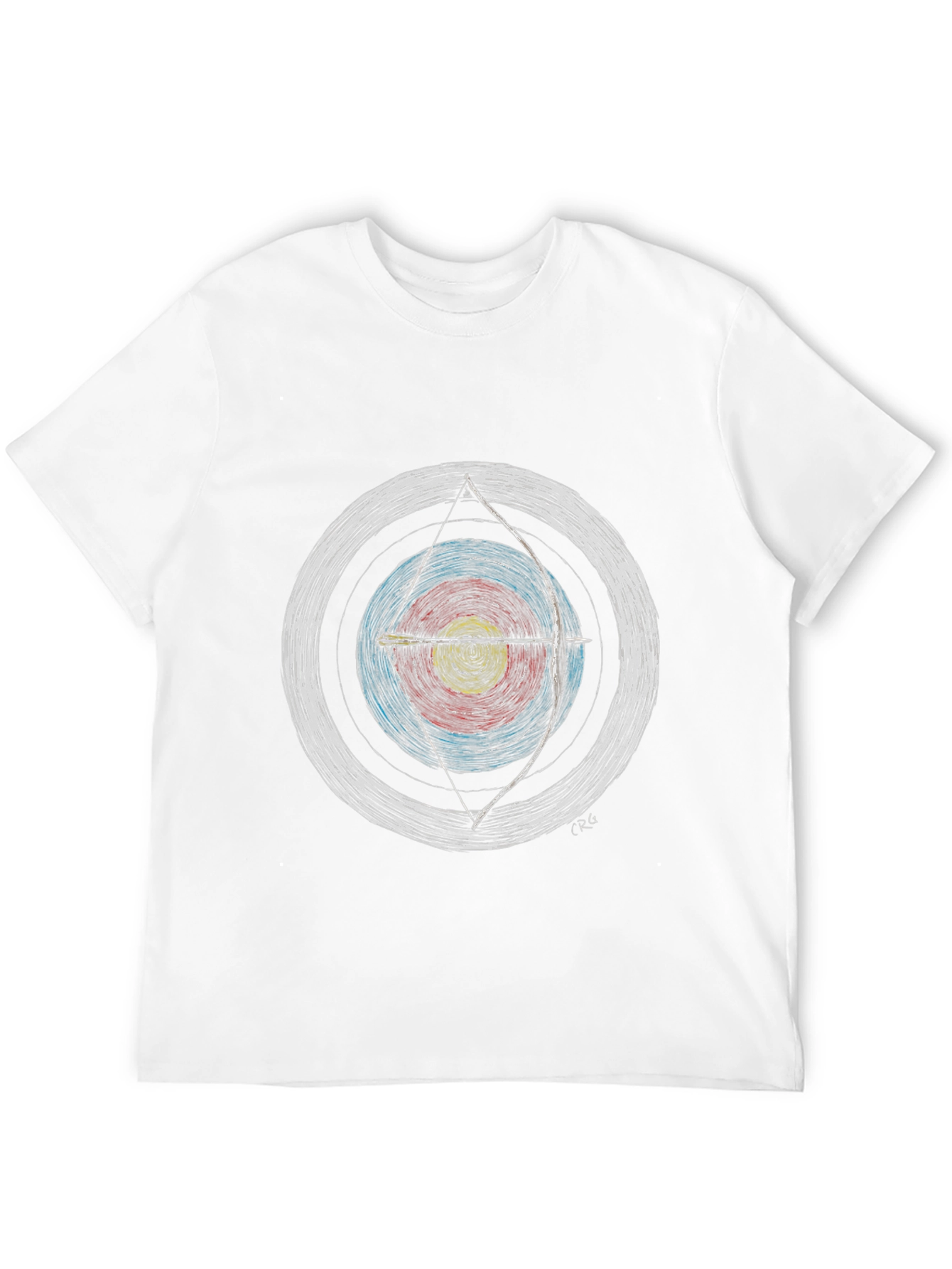 Archery Target Graphic Tee - Black Cotton Blend