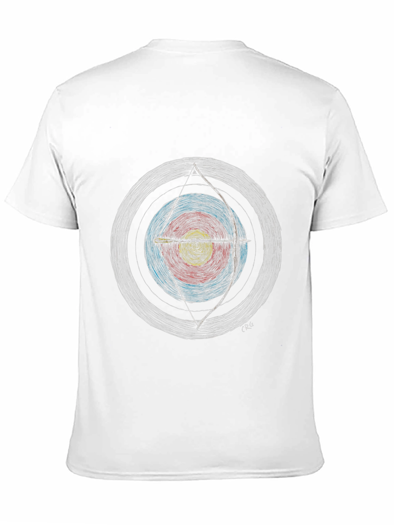 Archery Target Graphic Tee - Black Cotton Blend