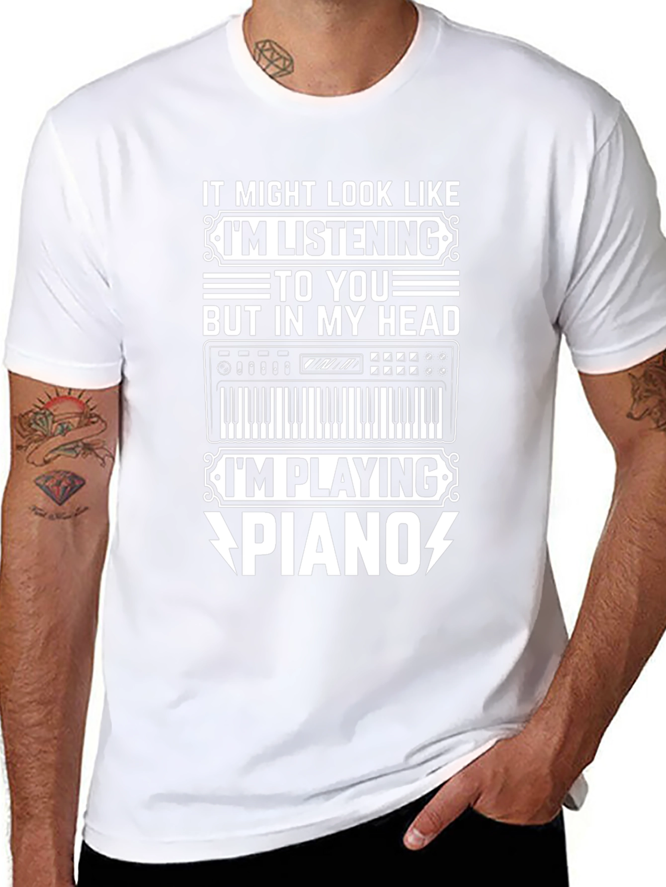 Funny Piano Player T-Shirt - Im Playing Piano