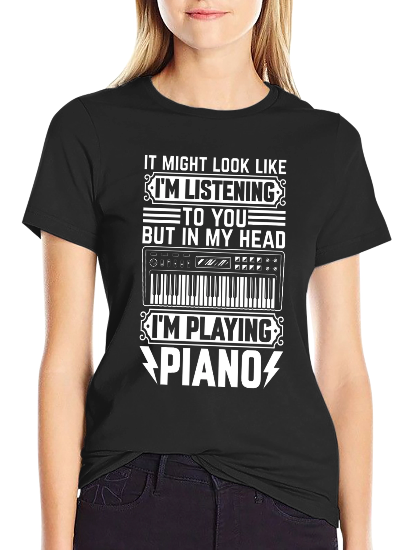 Funny Piano Player T-Shirt - Im Playing Piano