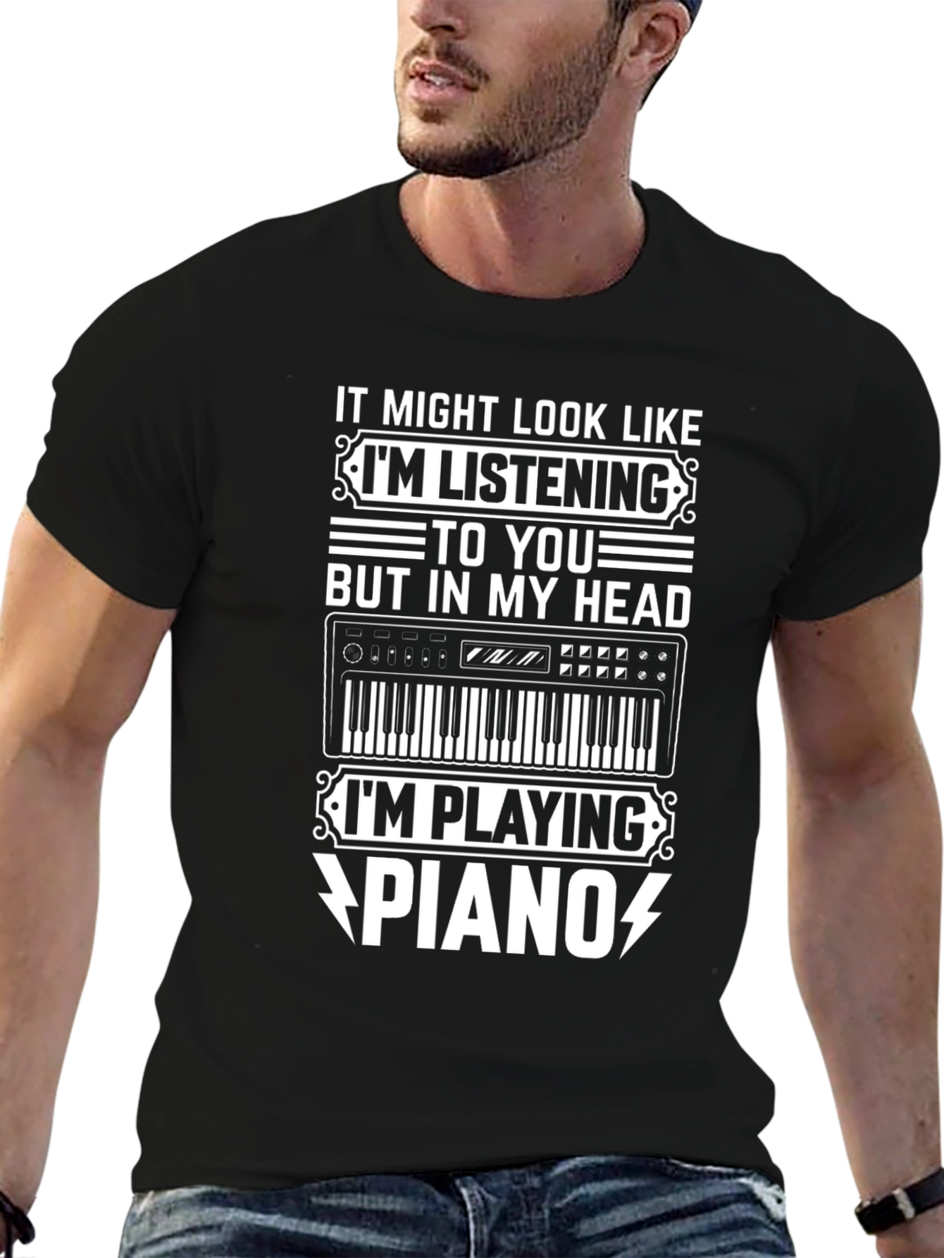 Funny Piano Player T-Shirt - Im Playing Piano