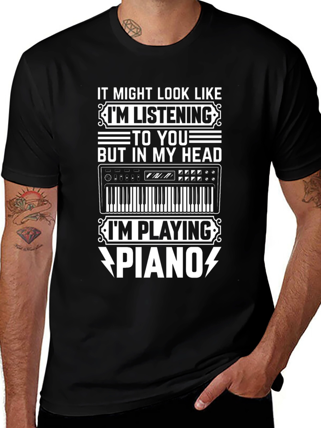 Funny Piano Player T-Shirt - Im Playing Piano
