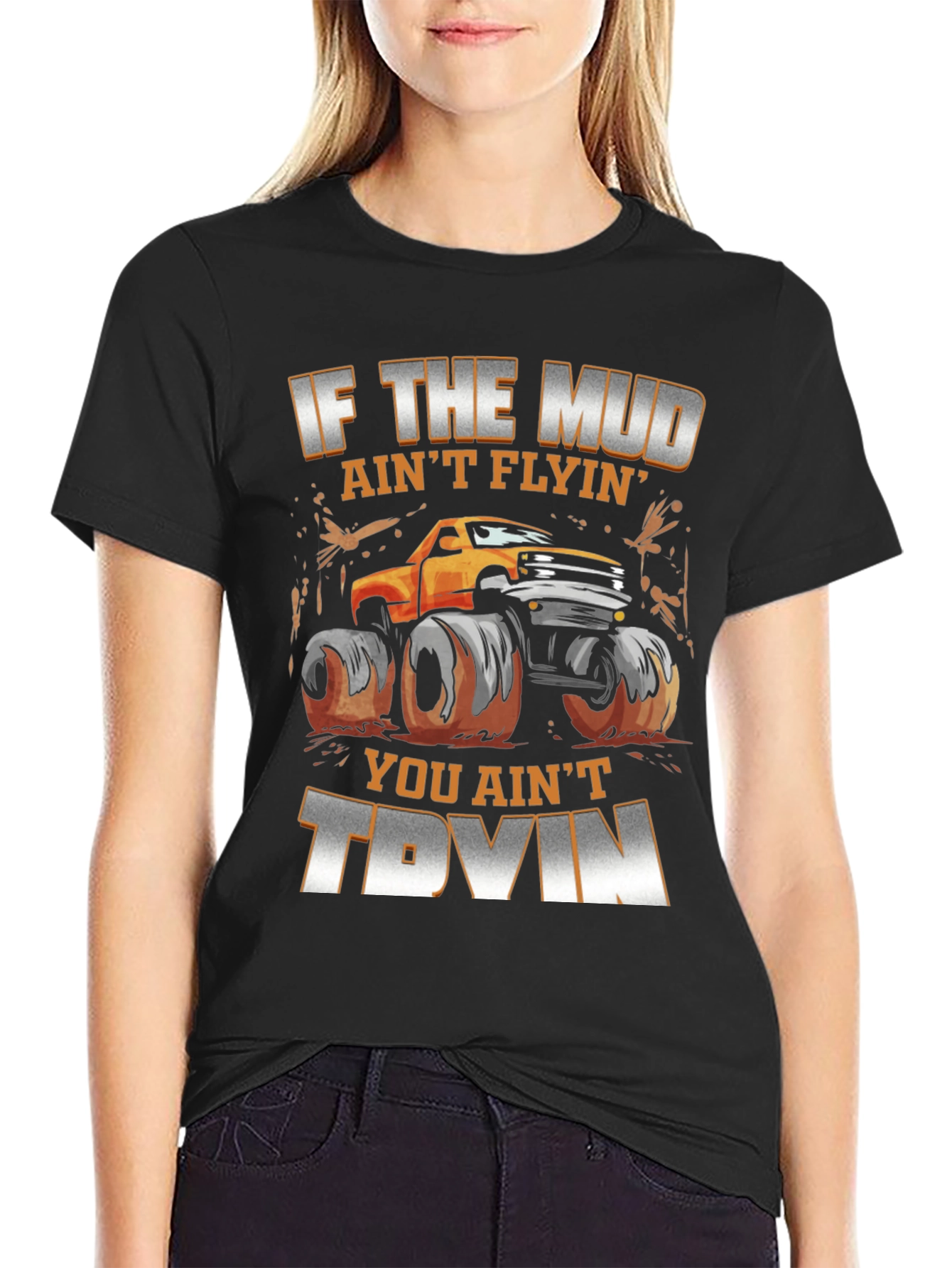 Mud Flyin Monster Truck Graphic T-Shirt