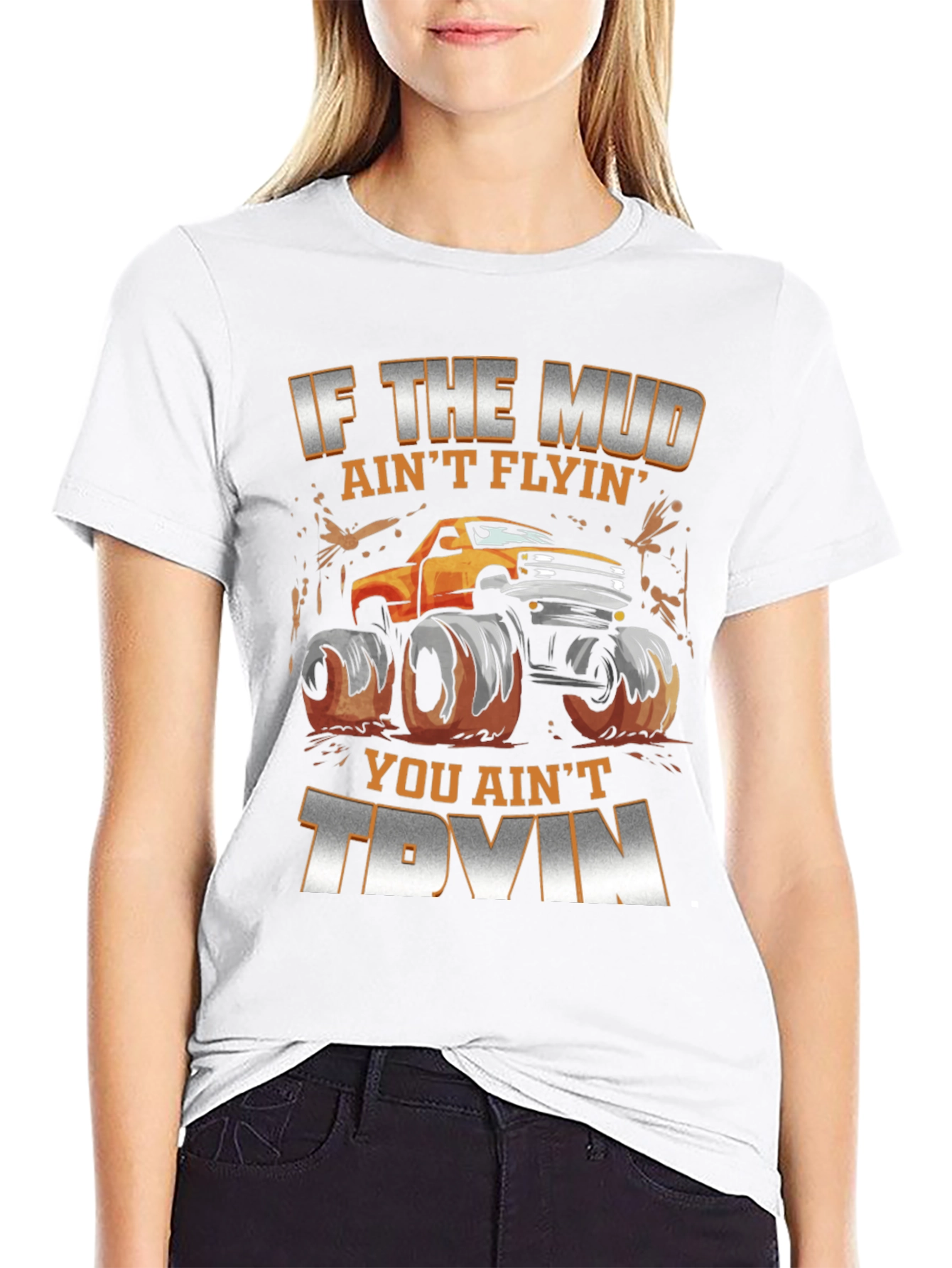 Mud Flyin Monster Truck Graphic T-Shirt