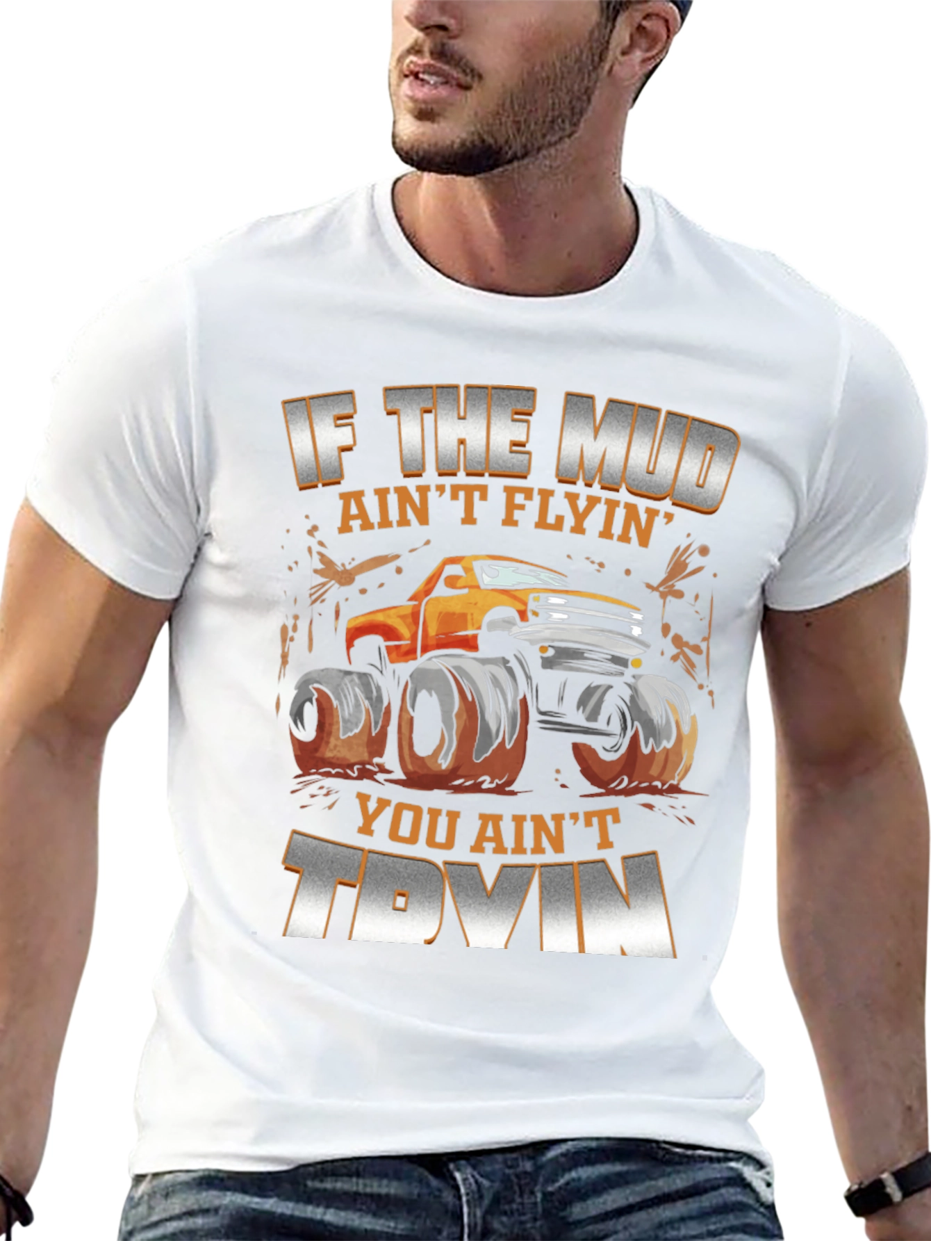 Mud Flyin Monster Truck Graphic T-Shirt