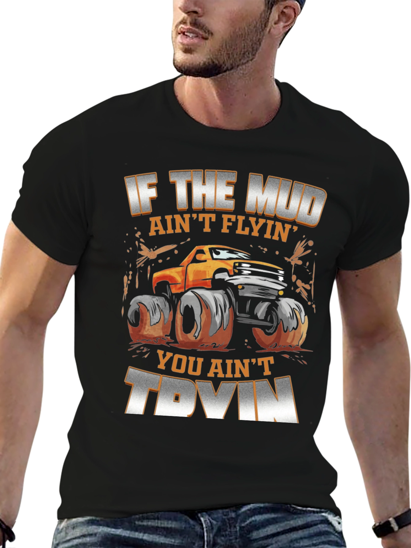 Mud Flyin Monster Truck Graphic T-Shirt