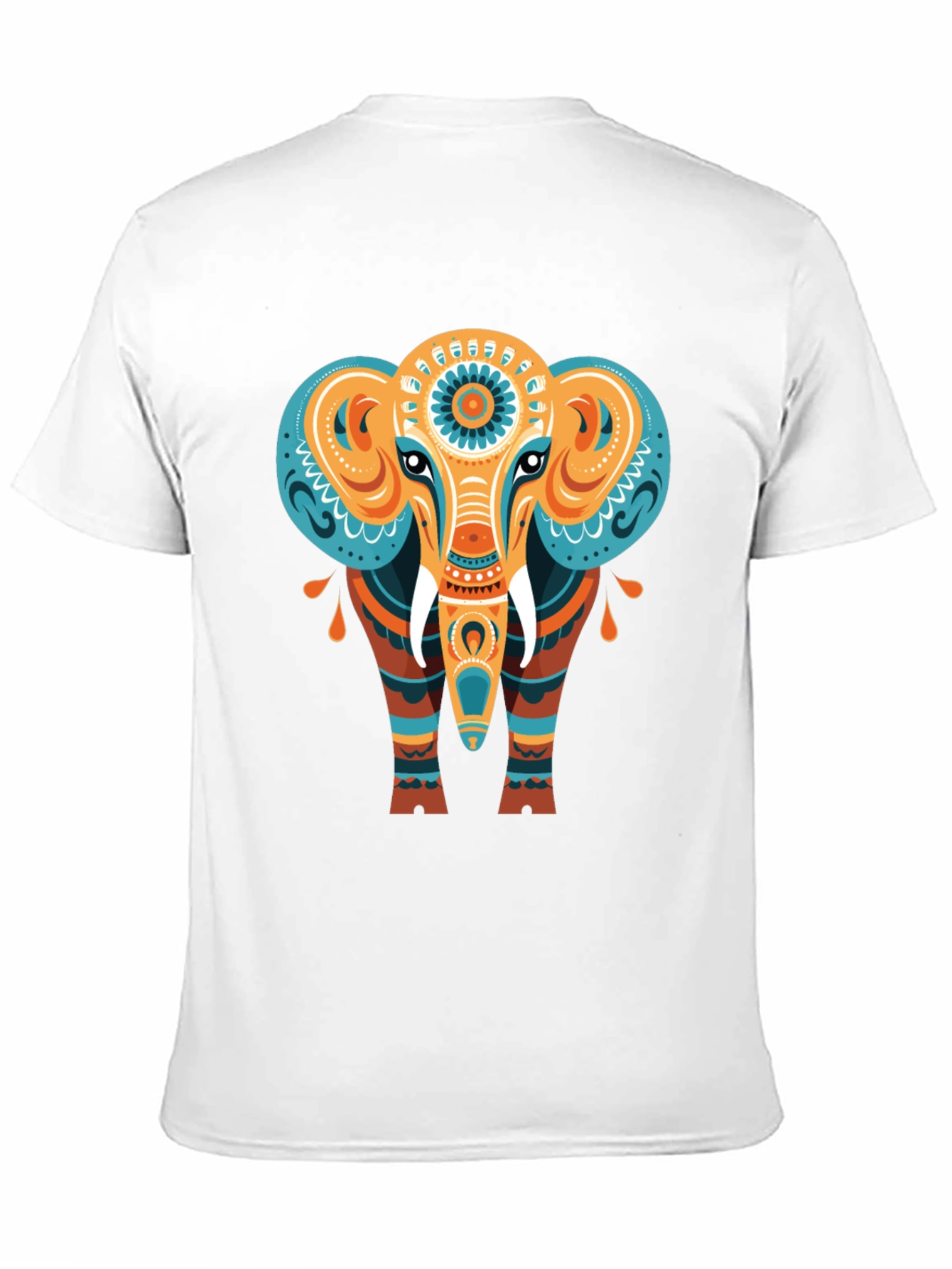 Elephant Graphic Tee - Unique Tribal Design