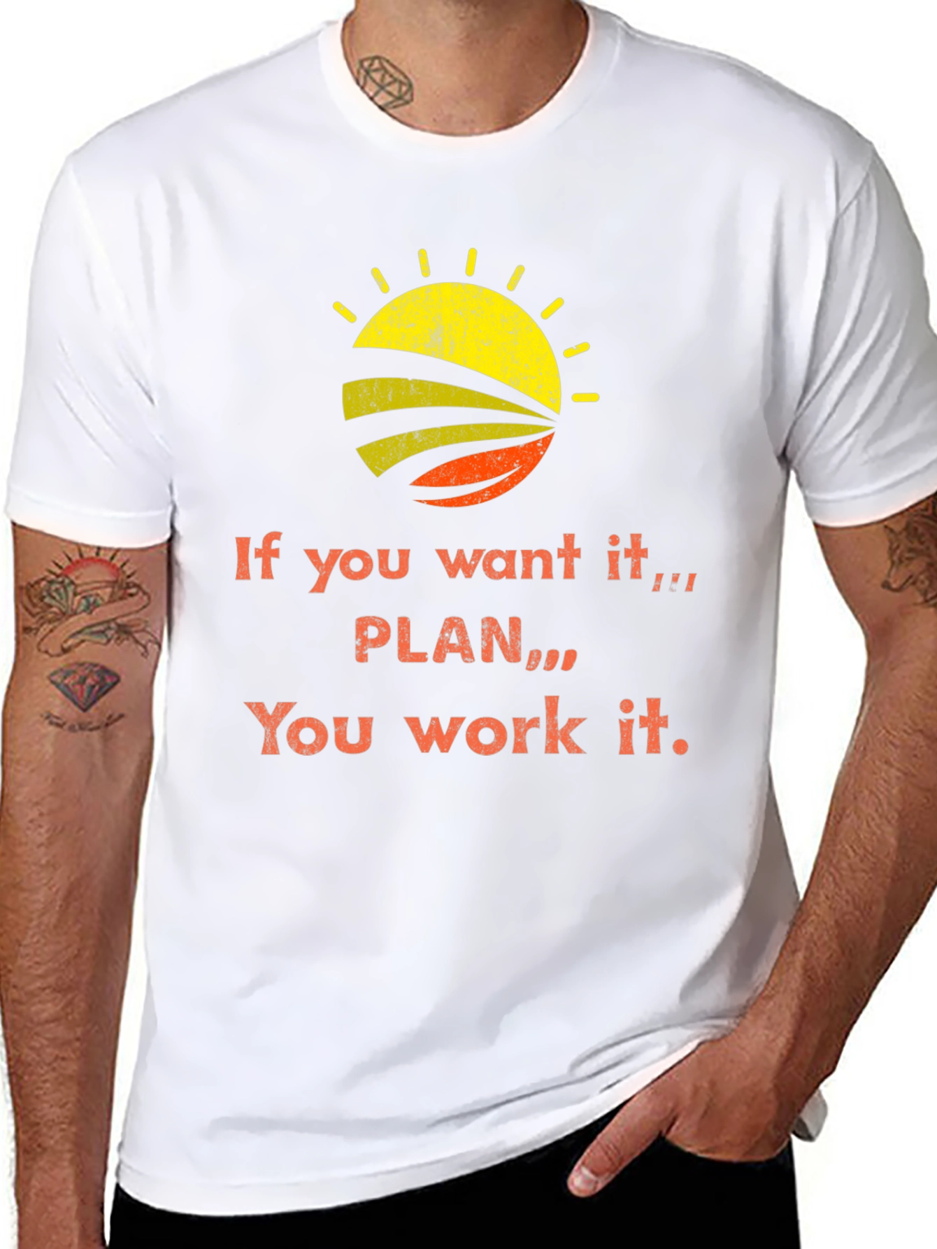 Inspirational Quote Graphic Tee - Black Cotton T-Shirt