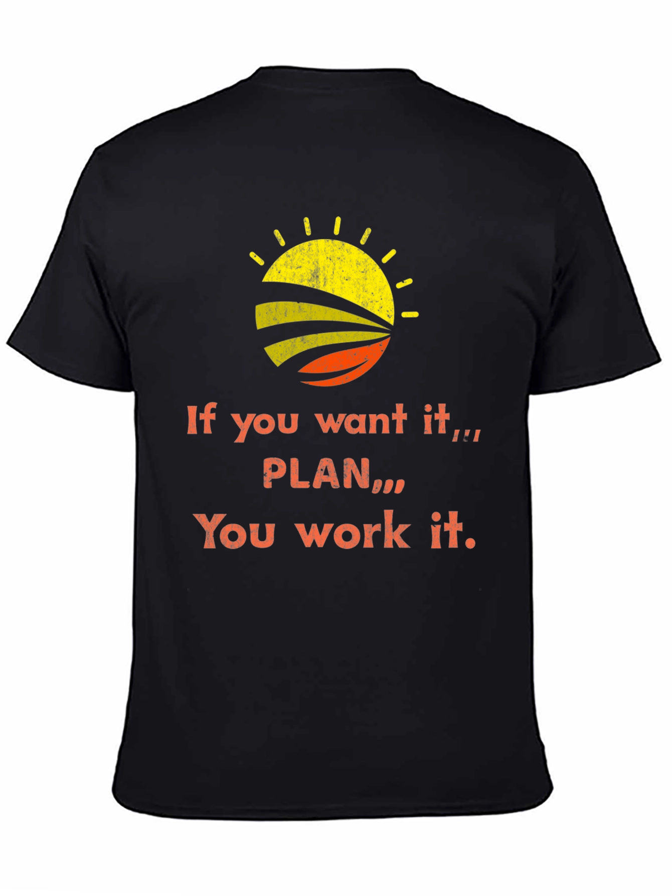 Inspirational Quote Graphic Tee - Black Cotton T-Shirt