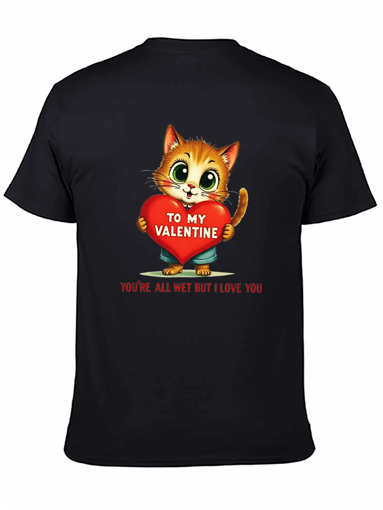 Cute Valentine Cat Graphic Tee