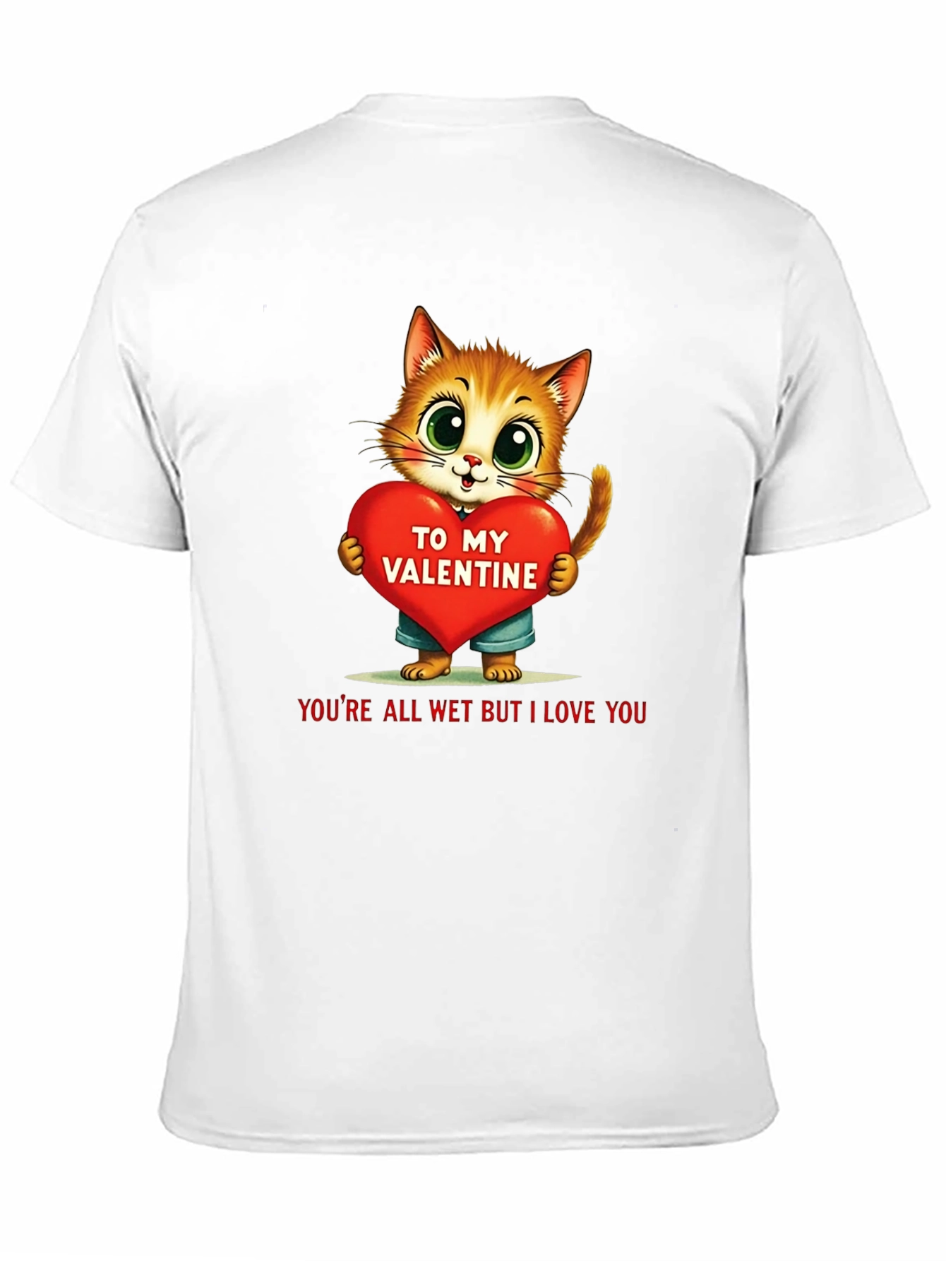 Cute Valentine Cat Graphic Tee