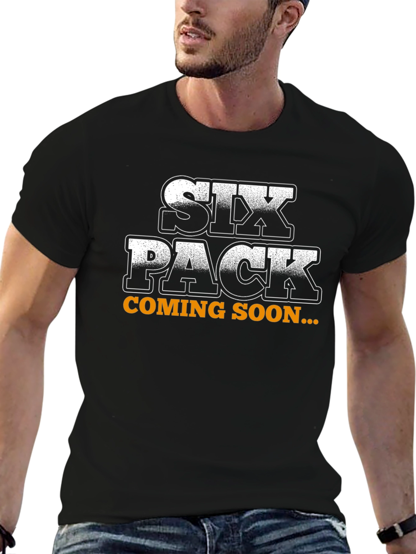 Six Pack Coming Soon Funny Graphic Tee