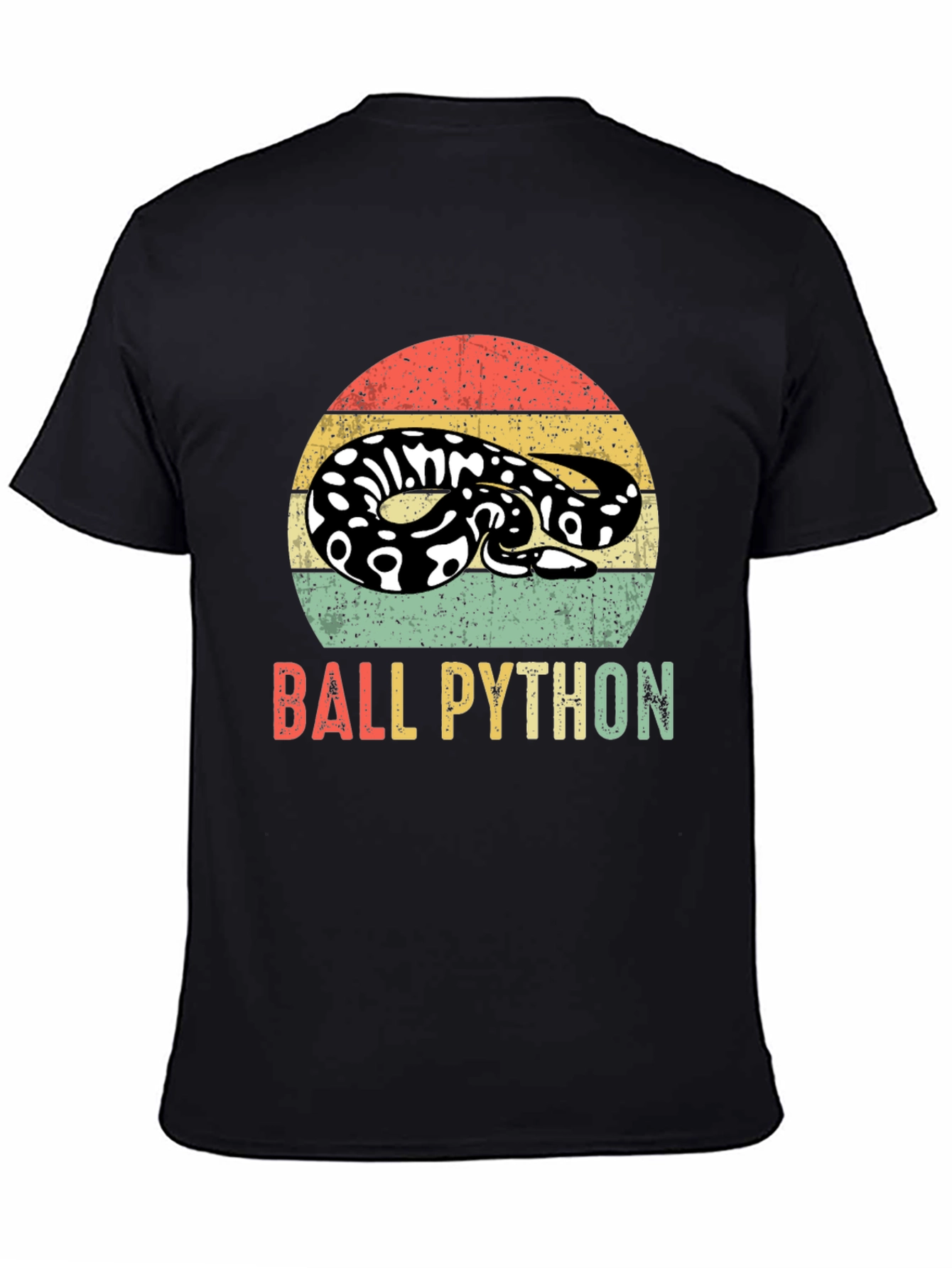 Retro Ball Python Graphic T-Shirt - Reptile Lover Tee
