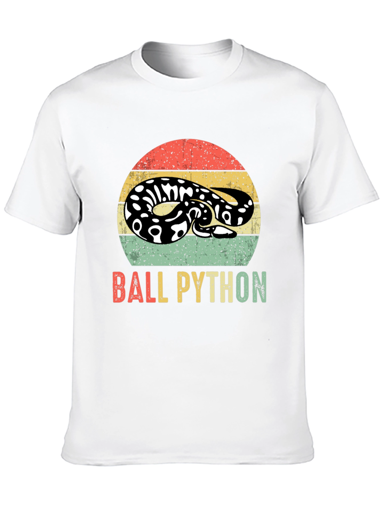 Retro Ball Python Graphic T-Shirt - Reptile Lover Tee