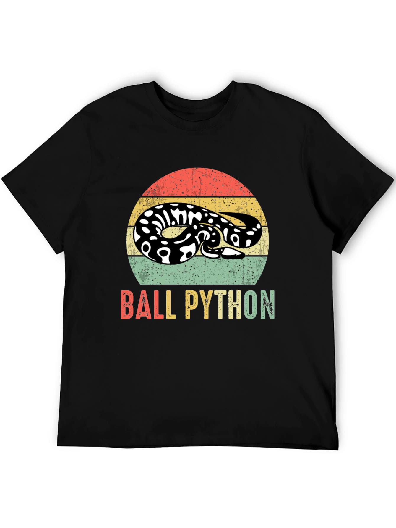 Retro Ball Python Graphic T-Shirt - Reptile Lover Tee