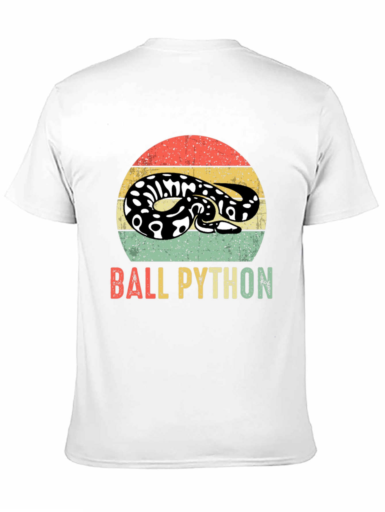 Retro Ball Python Graphic T-Shirt - Reptile Lover Tee