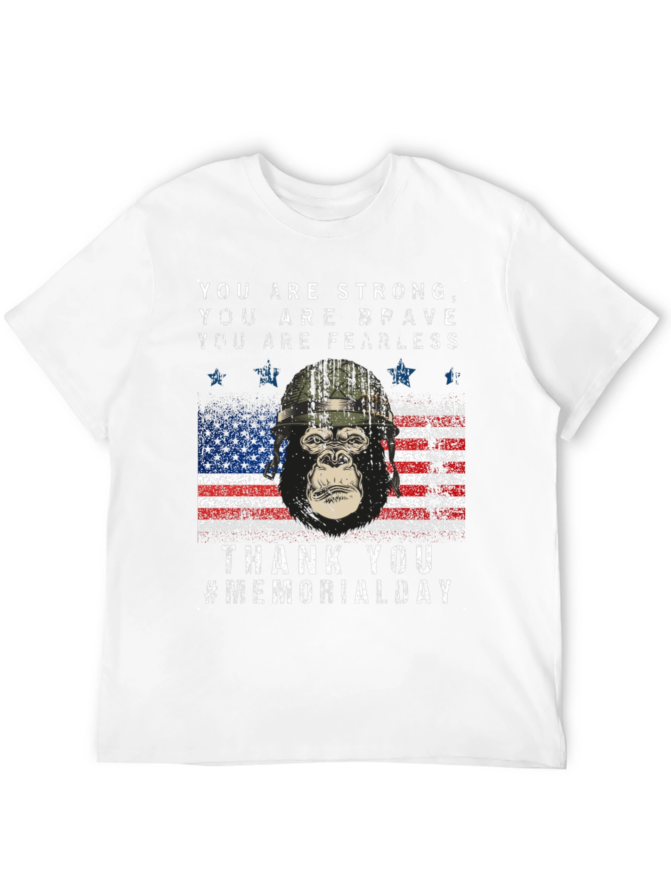 Memorial Day Gorilla USA Flag T-Shirt