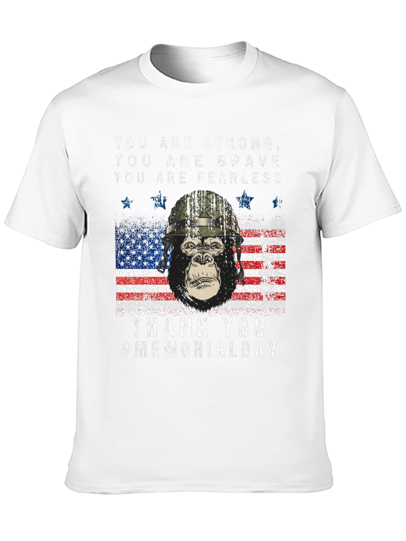Memorial Day Gorilla USA Flag T-Shirt