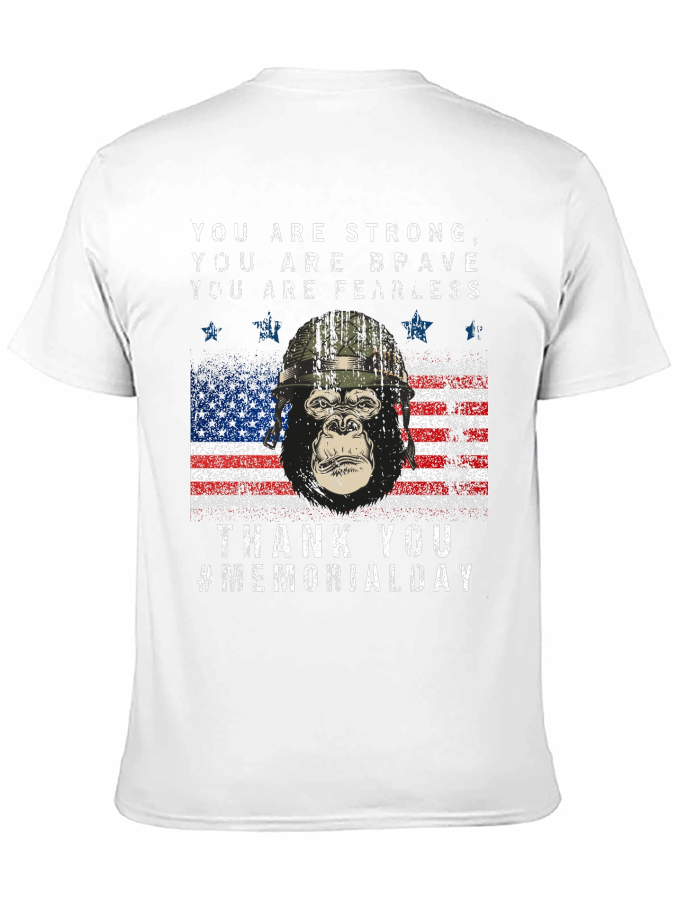 Memorial Day Gorilla USA Flag T-Shirt