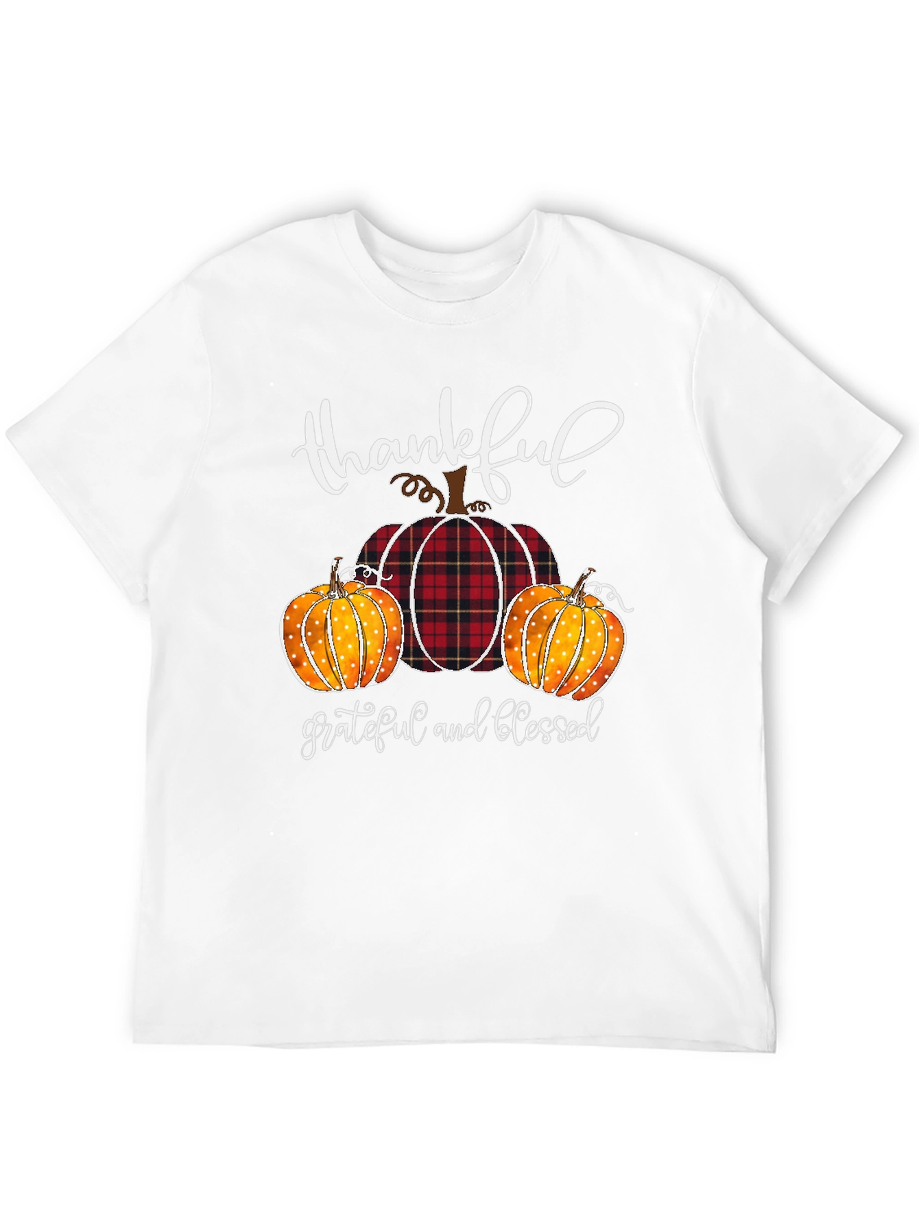 Thankful Grateful Blessed Pumpkin T-Shirt