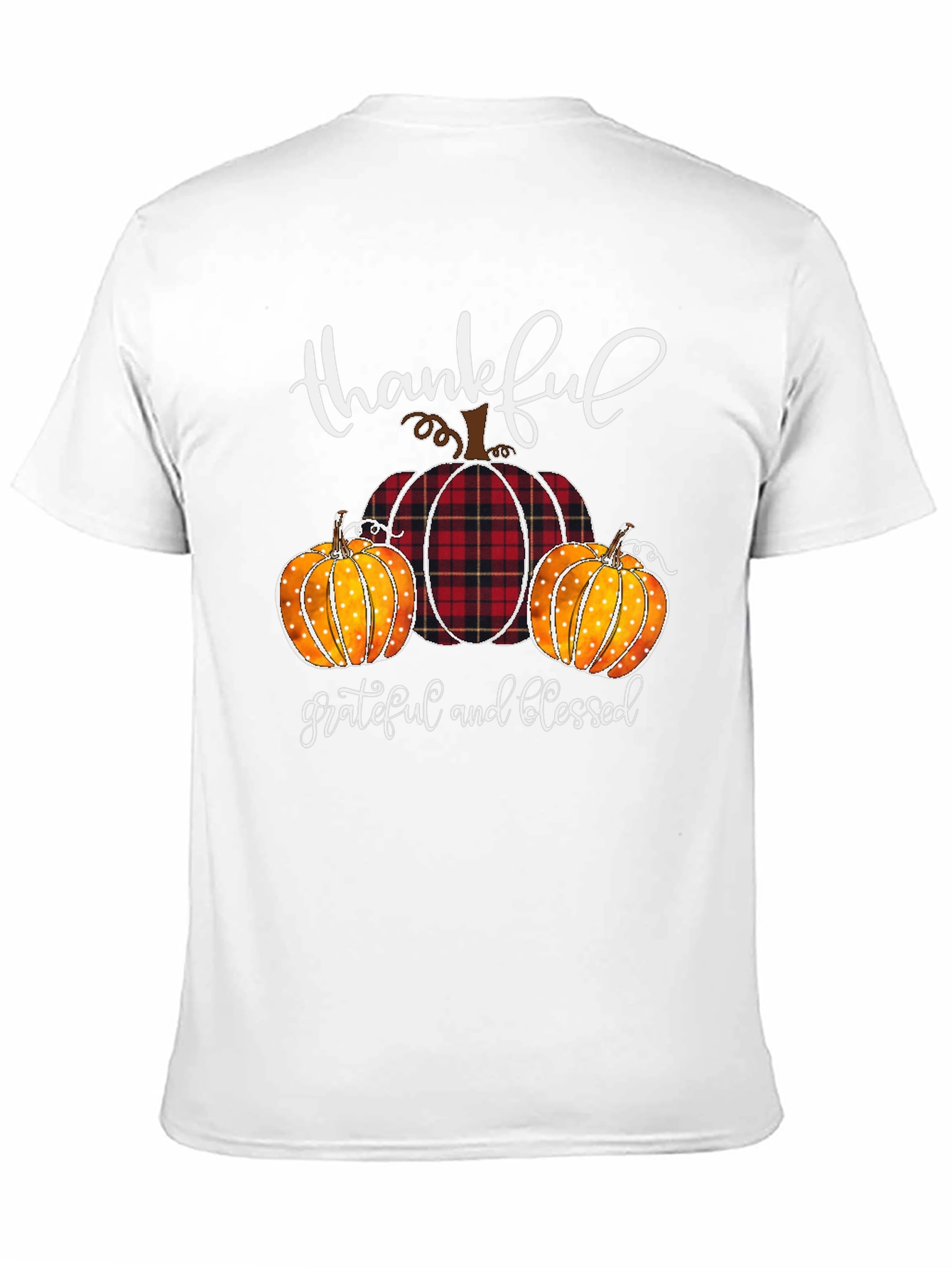 Thankful Grateful Blessed Pumpkin T-Shirt