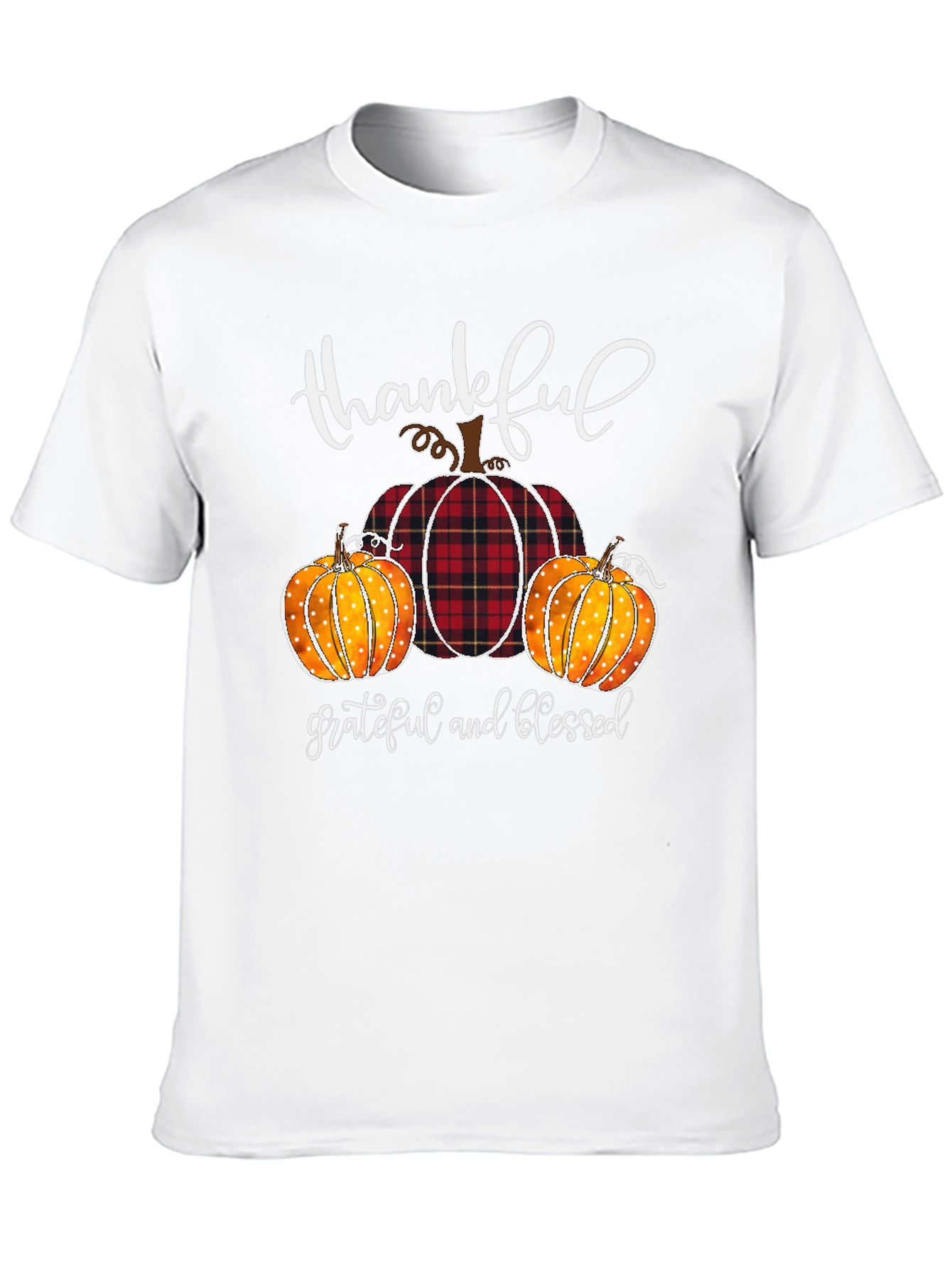Thankful Grateful Blessed Pumpkin T-Shirt