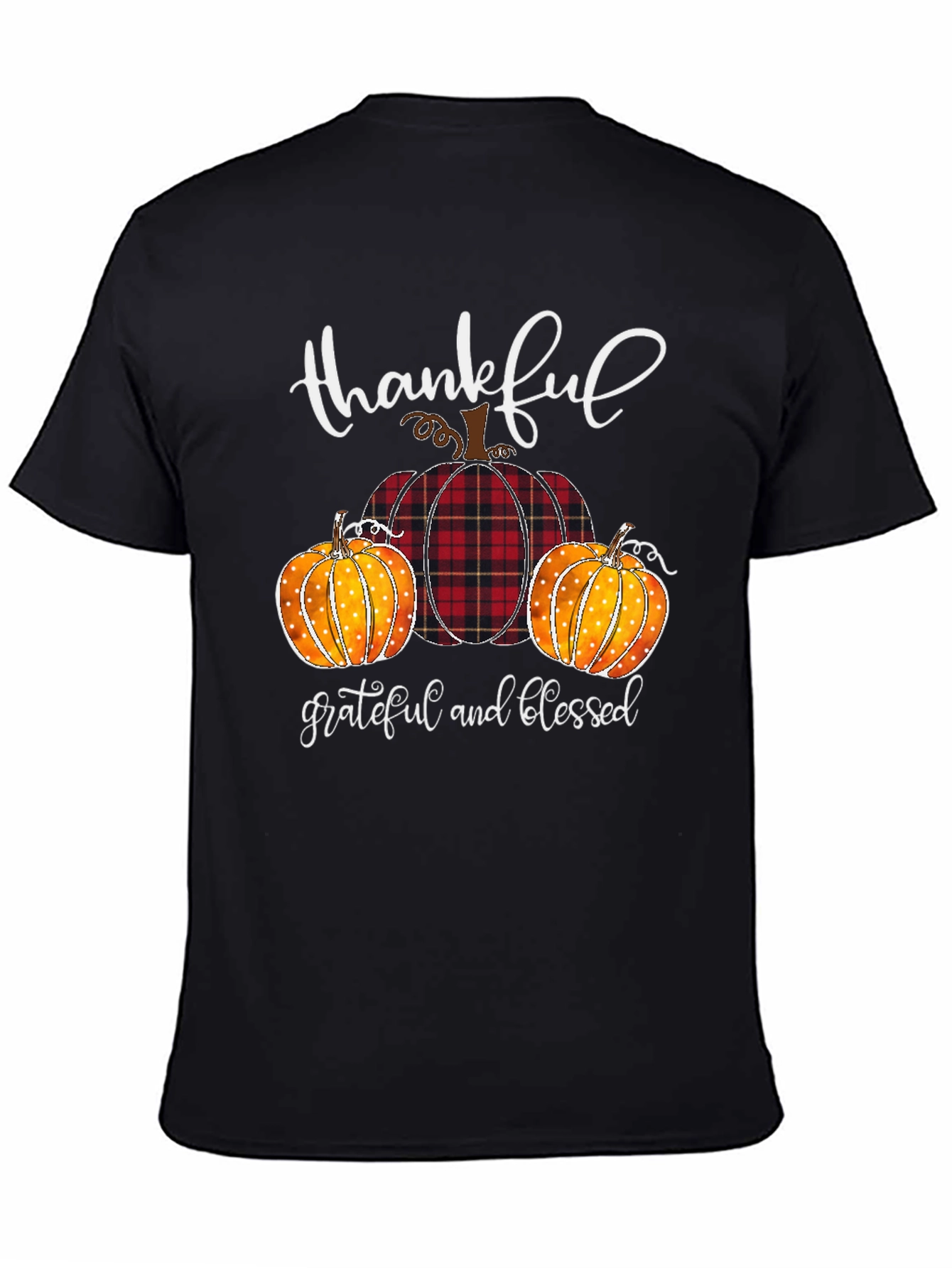 Thankful Grateful Blessed Pumpkin T-Shirt