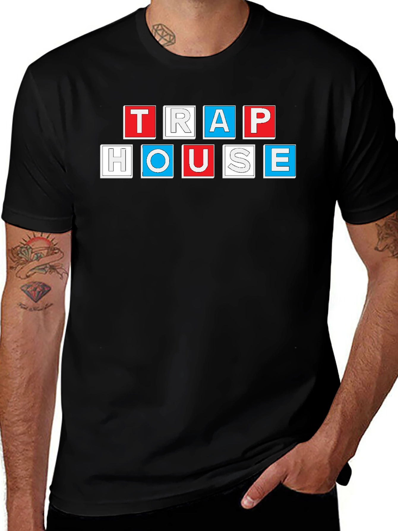 Trap House Graphic Tee - Trendy Urban Style