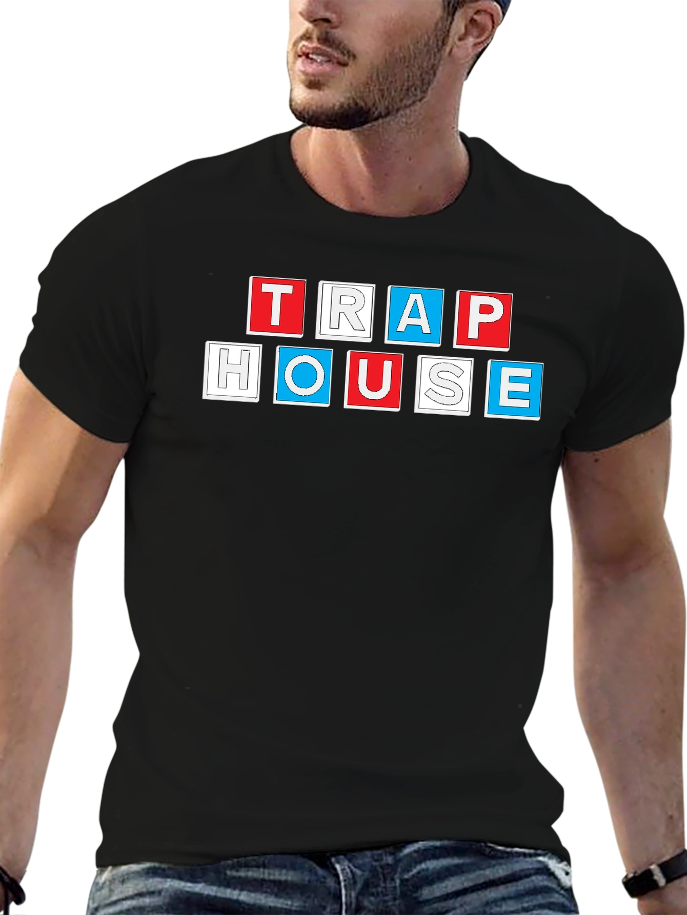 Trap House Graphic Tee - Trendy Urban Style