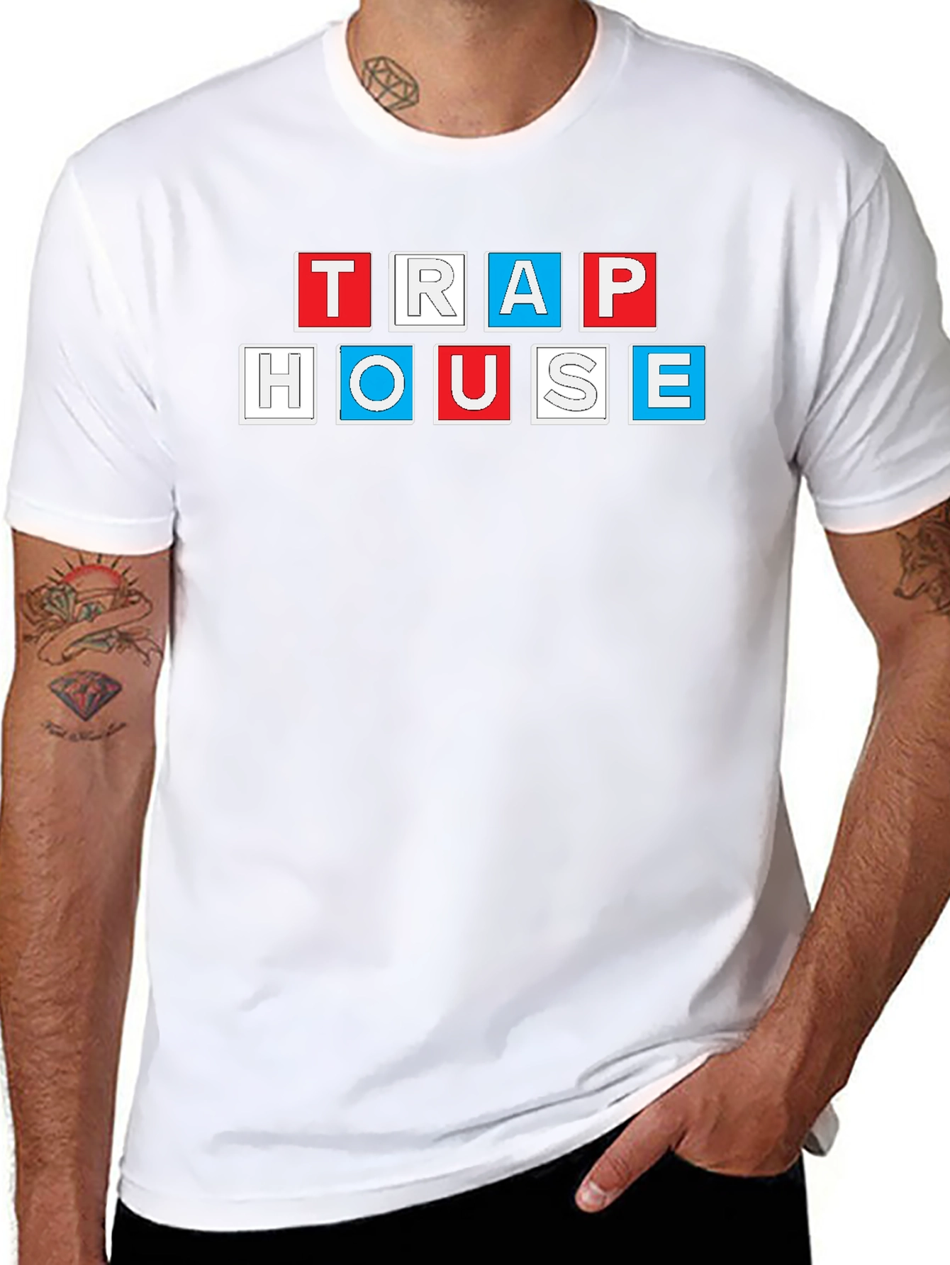 Trap House Graphic Tee - Trendy Urban Style