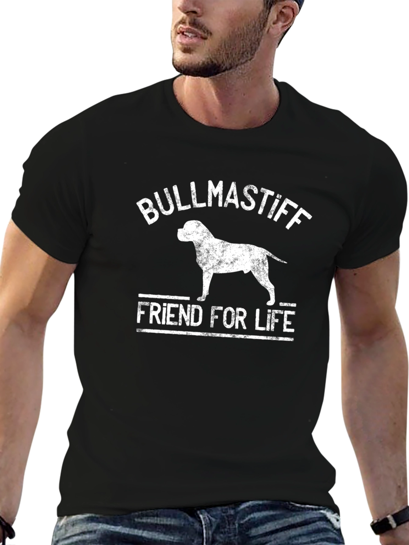 Bullmastiff Friend For Life Black T-Shirt