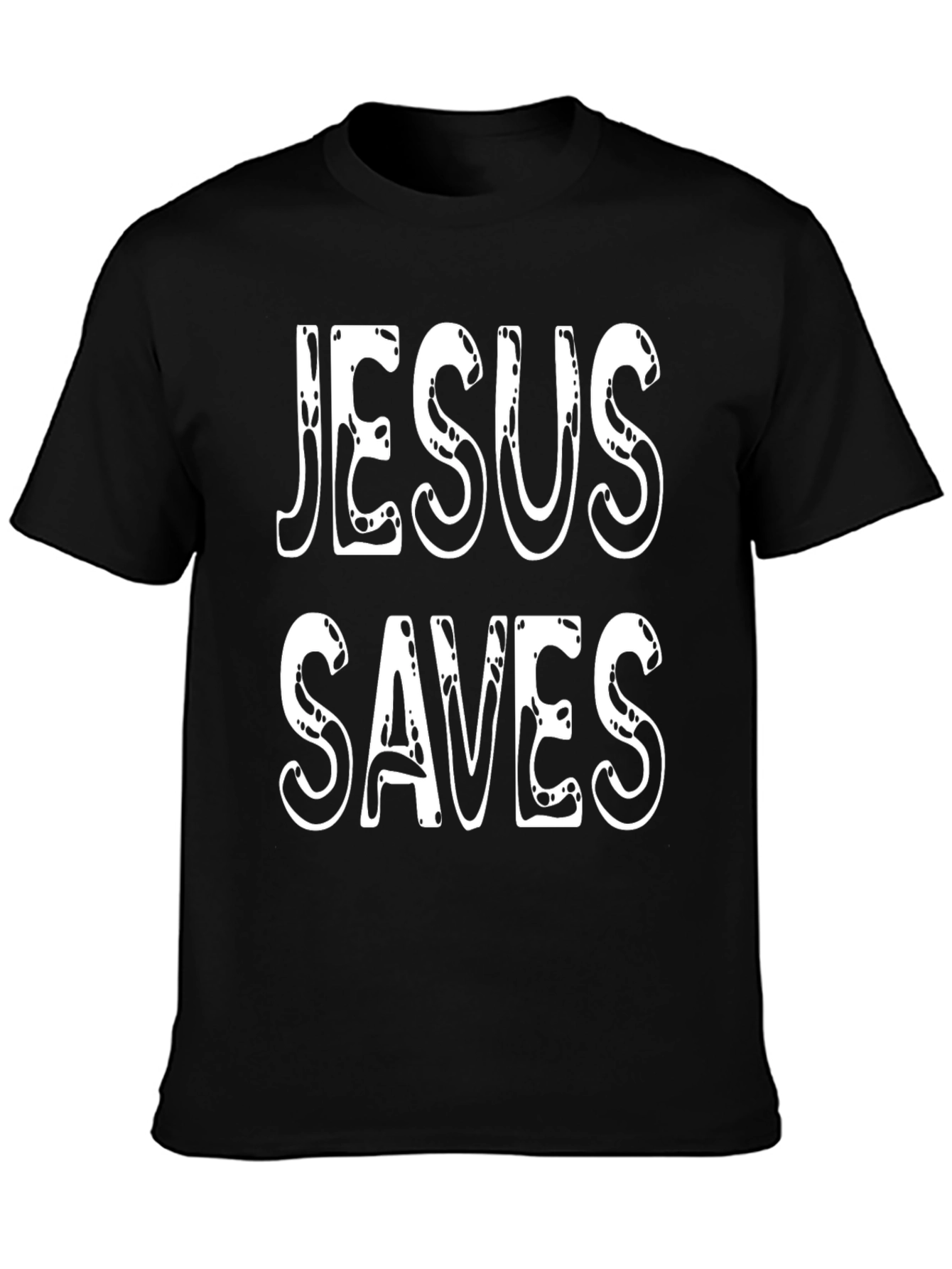 Jesus Saves Graphic T-Shirt - Black