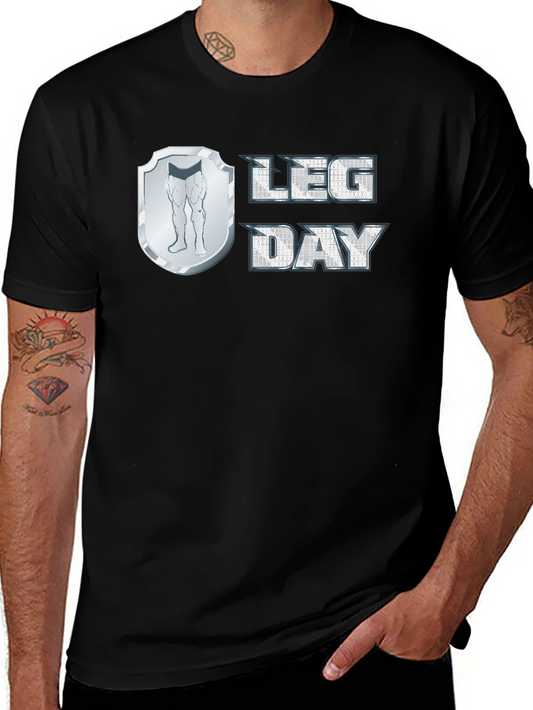 Leg Day Graphic T-Shirt for Gym and Workout Lovers
